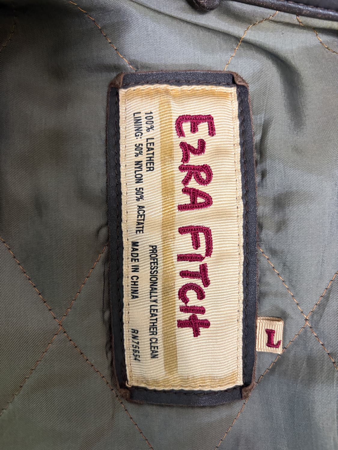 Ezra fitch 레더 자켓 L 빈티지 가죽 자켓 상품이미지5