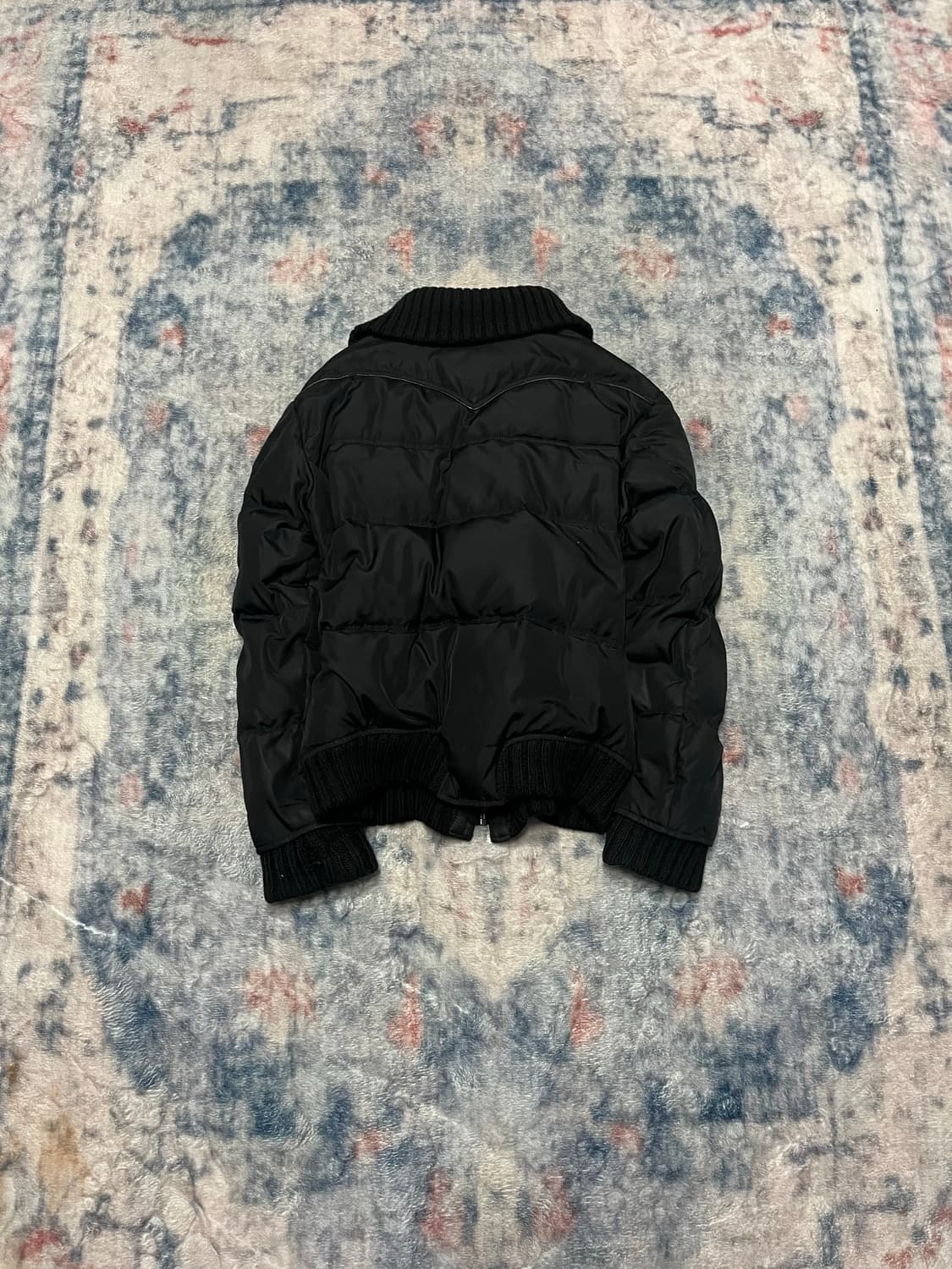Diesel 00s y2k knit trimming down jacket 상품이미지6