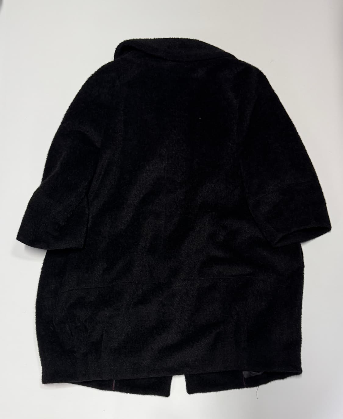 쁘렝당 Prendang 노버튼 블랙 알파카 울 코트 상품이미지2