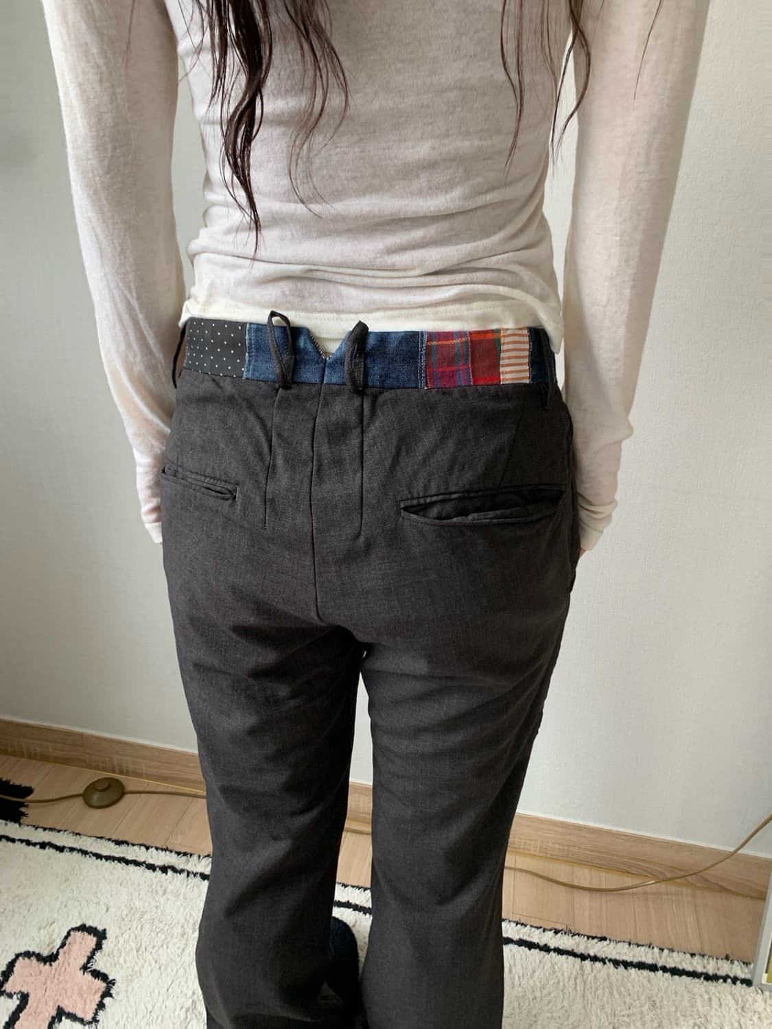 cinema patchwork belt pants 상품이미지4