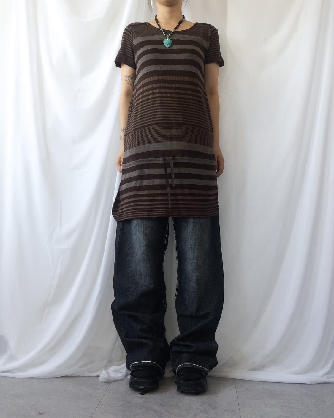 Stripe pattern onepiece 상품이미지7
