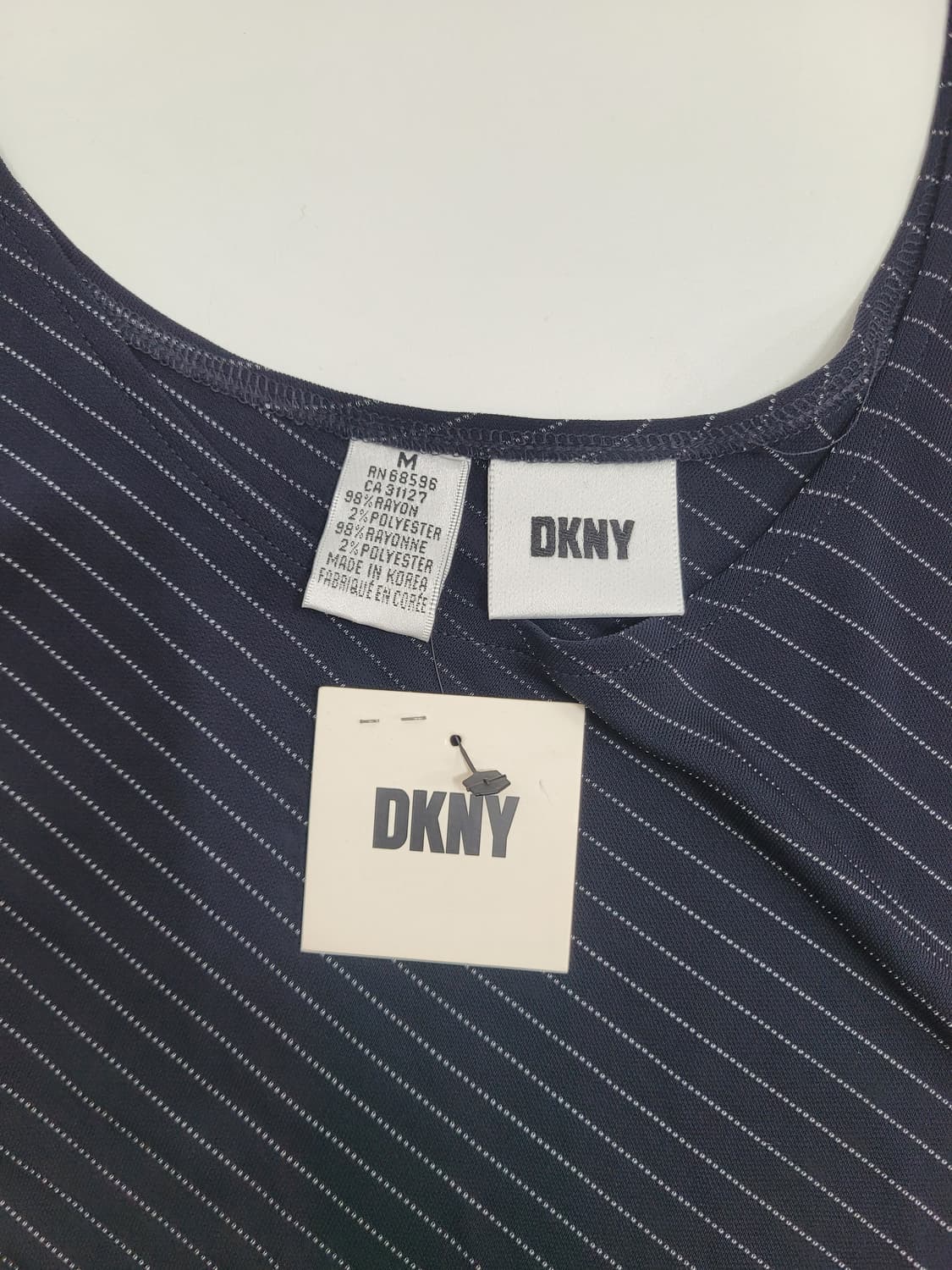 (새상품) DKNY 레이온 사선 스트라이프 민소매 맥시 원피스 / 여 M 상품이미지7