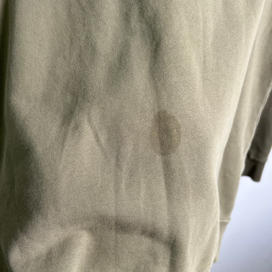 메종키츠네 라지 벨벳 폭스 헤드 패치 카키 맨투맨 M 상품이미지8