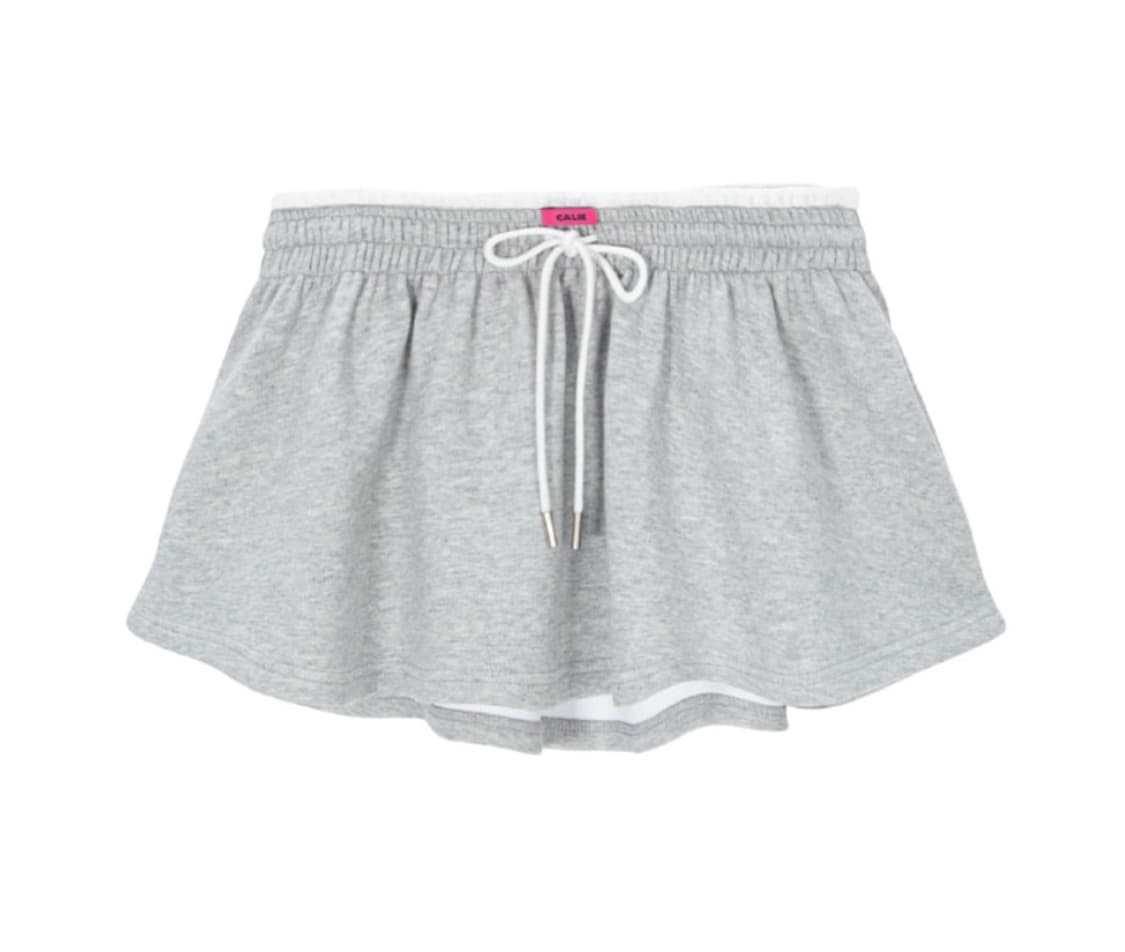 에즈이프캘리 쇼츠 플레어 스커트-팬츠 (멜란지그레이) 상품이미지4