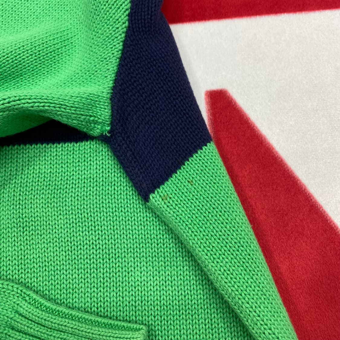 폴로 하프집업 니트 실측 S  상품이미지4