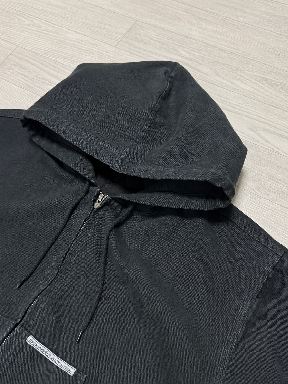 디스이즈네버댓 오버다이드 후디드 재킷 블랙 S 상품이미지2