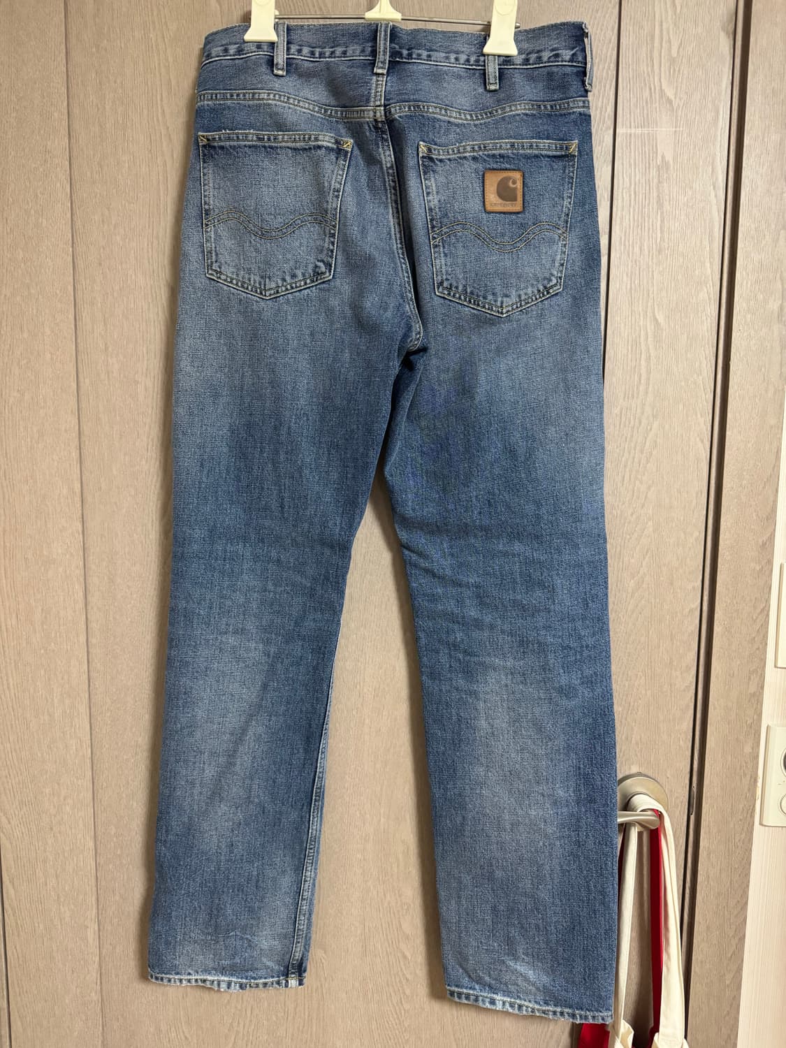 30/32]칼하트 말로우 데님 팬츠 미드 블루 유즈드 워시 상품이미지2