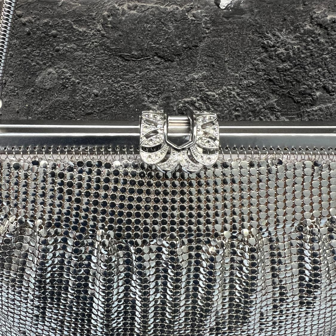 빈티지 실버 메쉬 이브닝백 상품이미지3