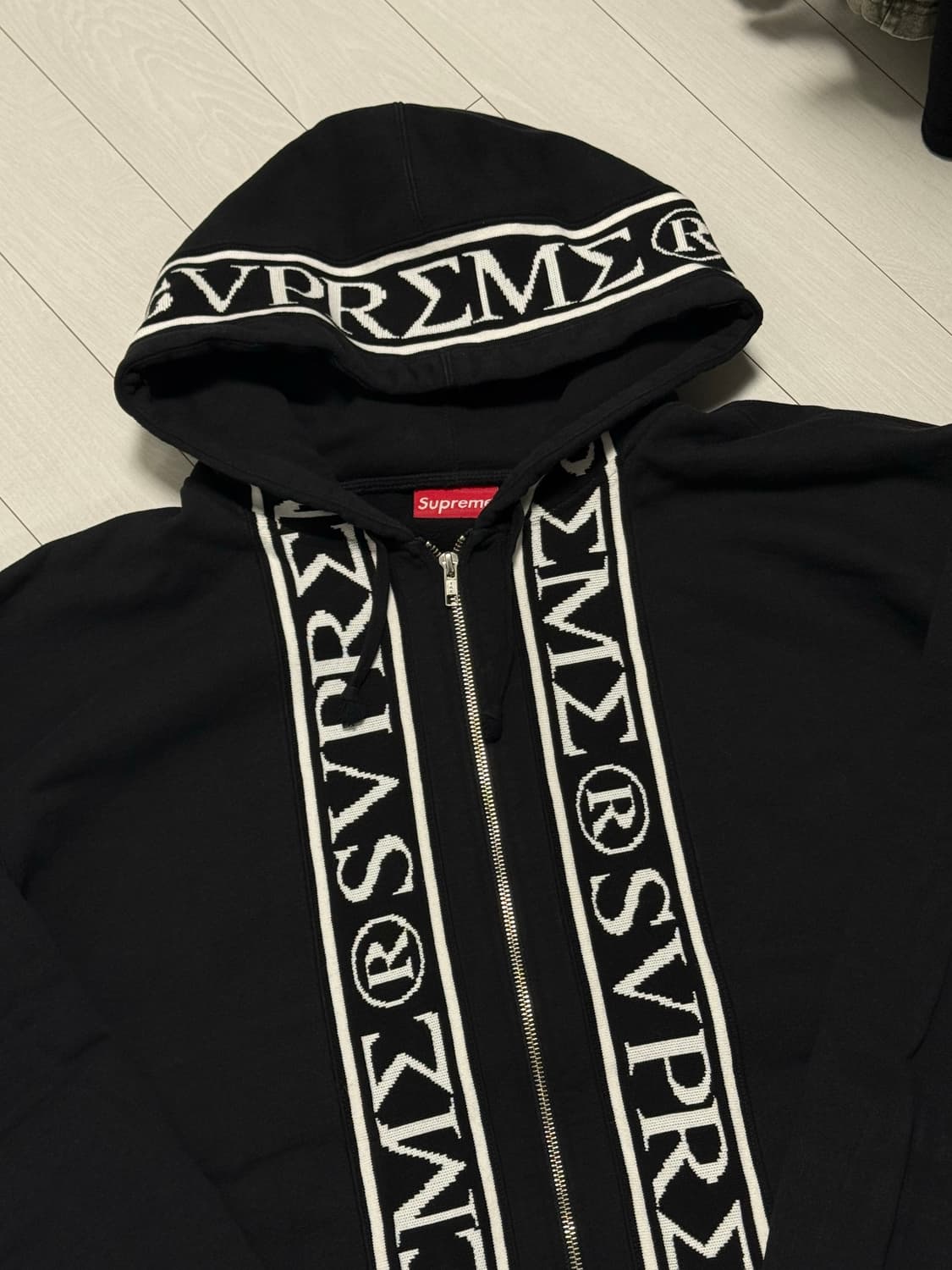 Supreme 로만 집업 후드 스웨트셔트 블랙 XXL 상품이미지2