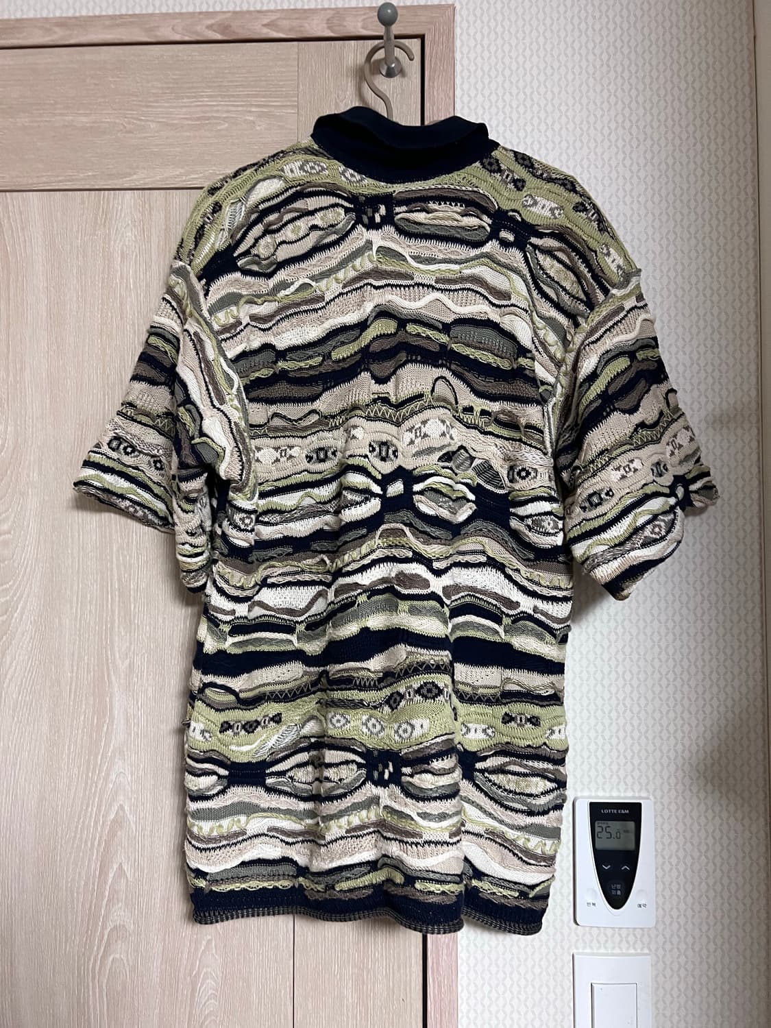 빈티지 쿠지 Coogi 케이블 패턴 반팔 니트 상품이미지2