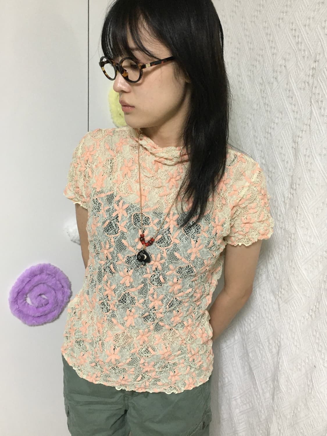 플라워 레이스 탑 상품이미지2