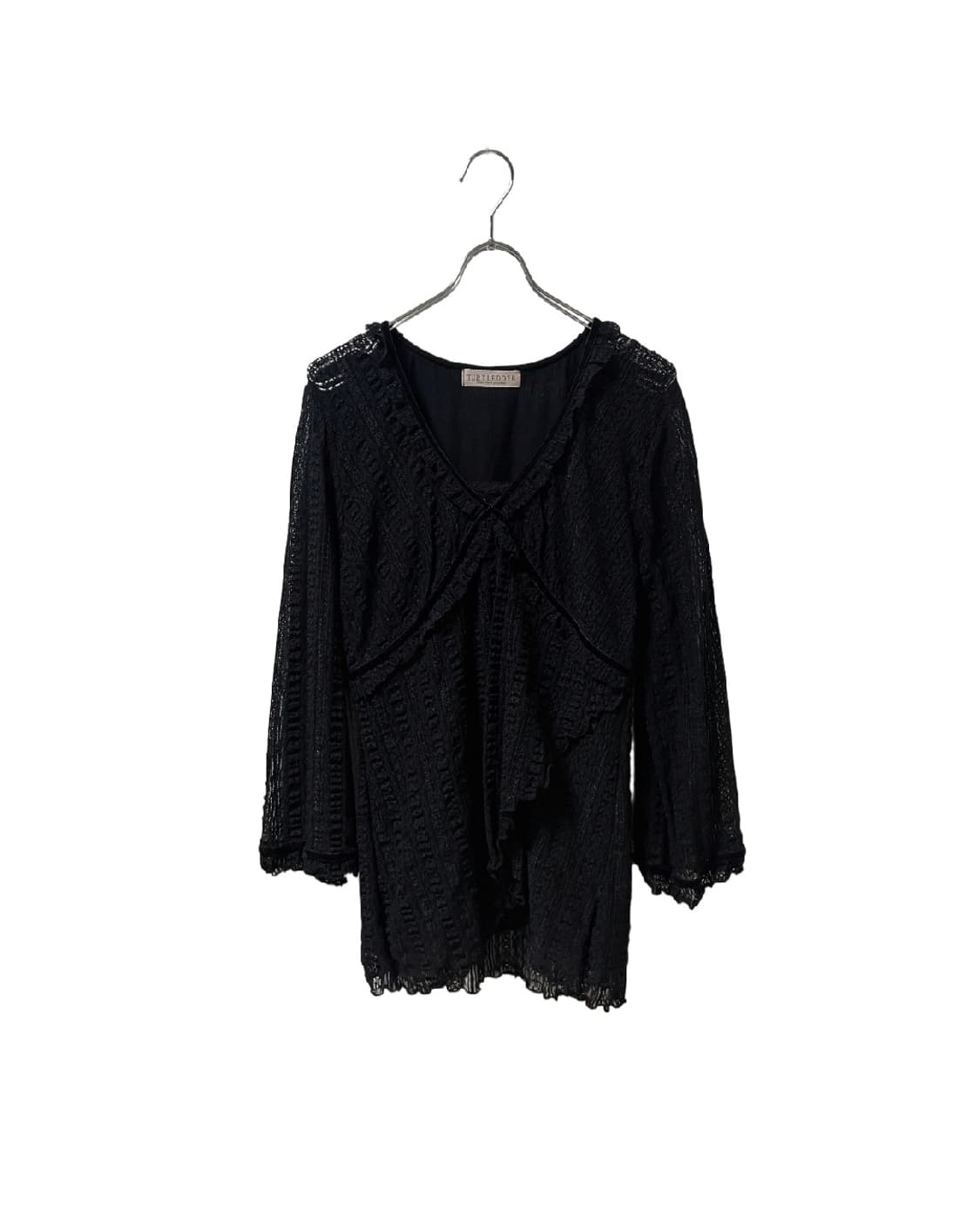 TURTLEDOVE Lace Drape Blouse Knit 상품이미지2