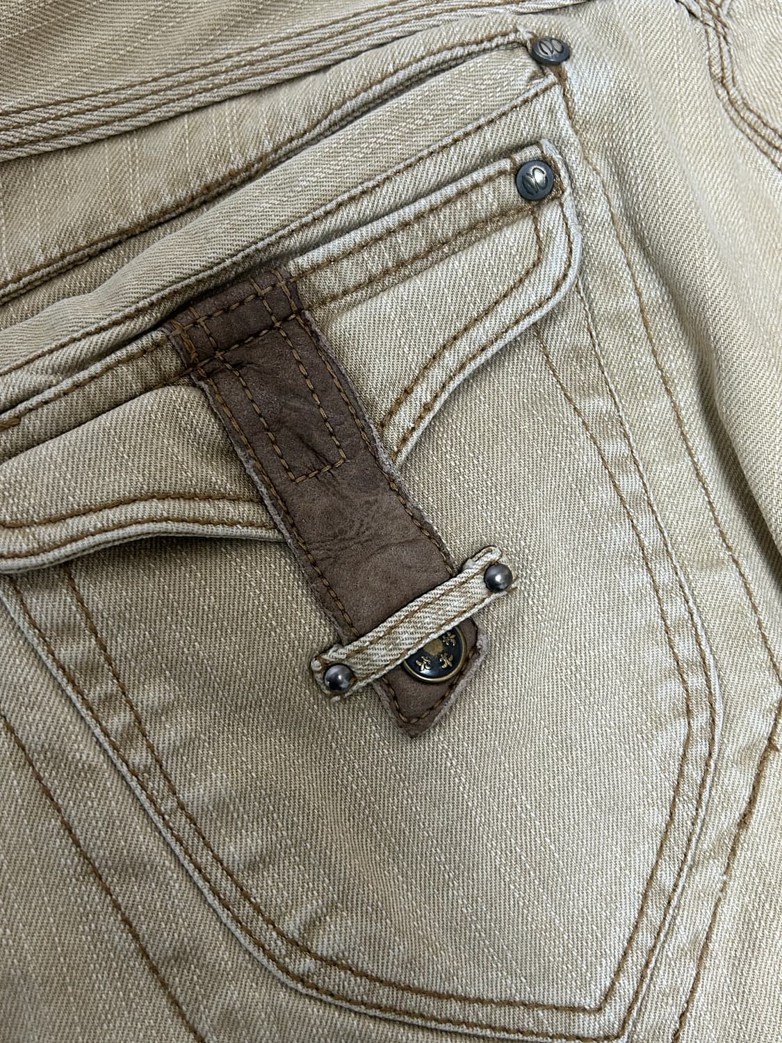 니콜 클럽 포맨 베이지 웨스터 카우보이 데님팬츠 상품이미지6