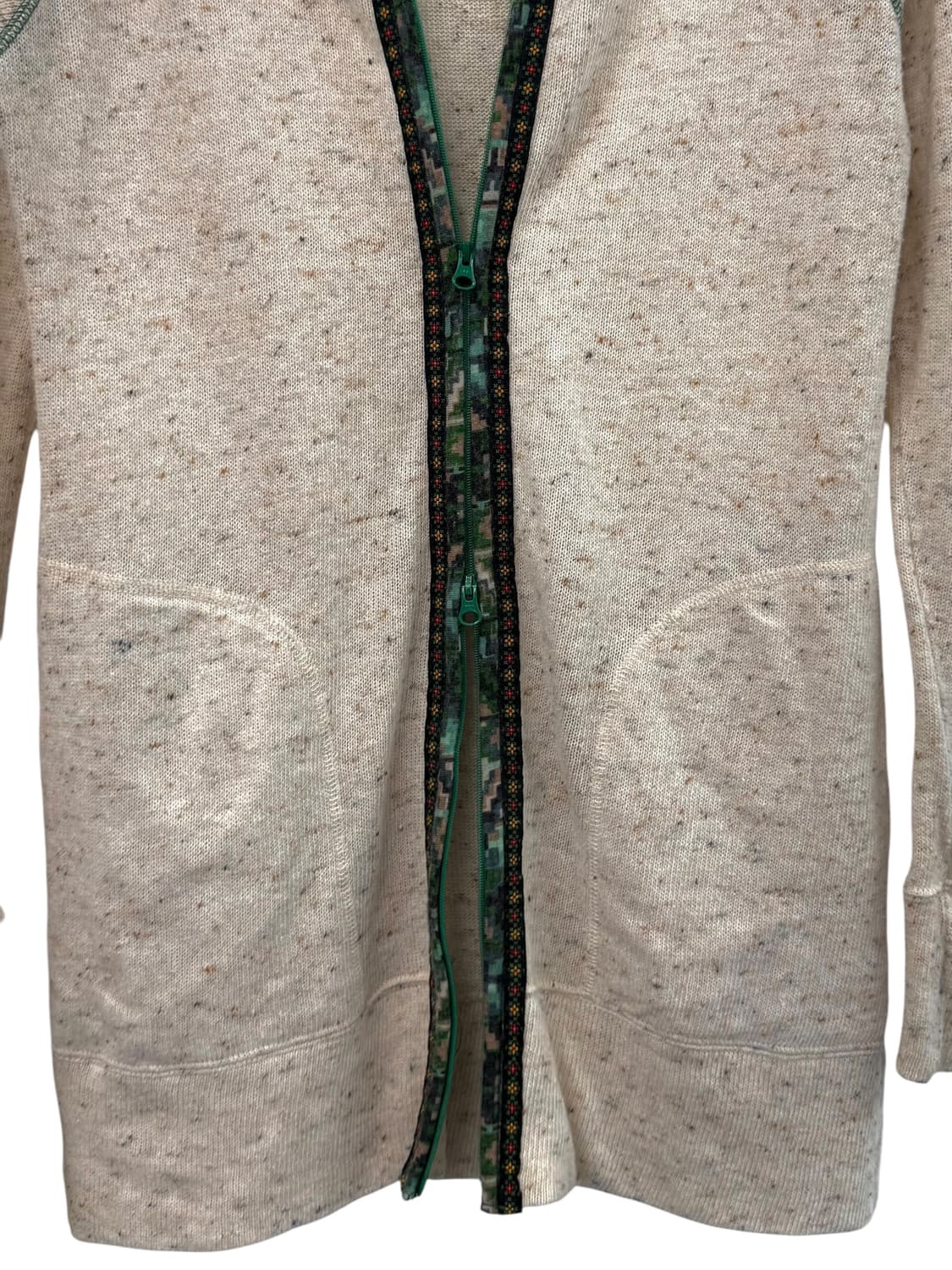 vintage ethnic trim 2-way zip hoodie  상품이미지2