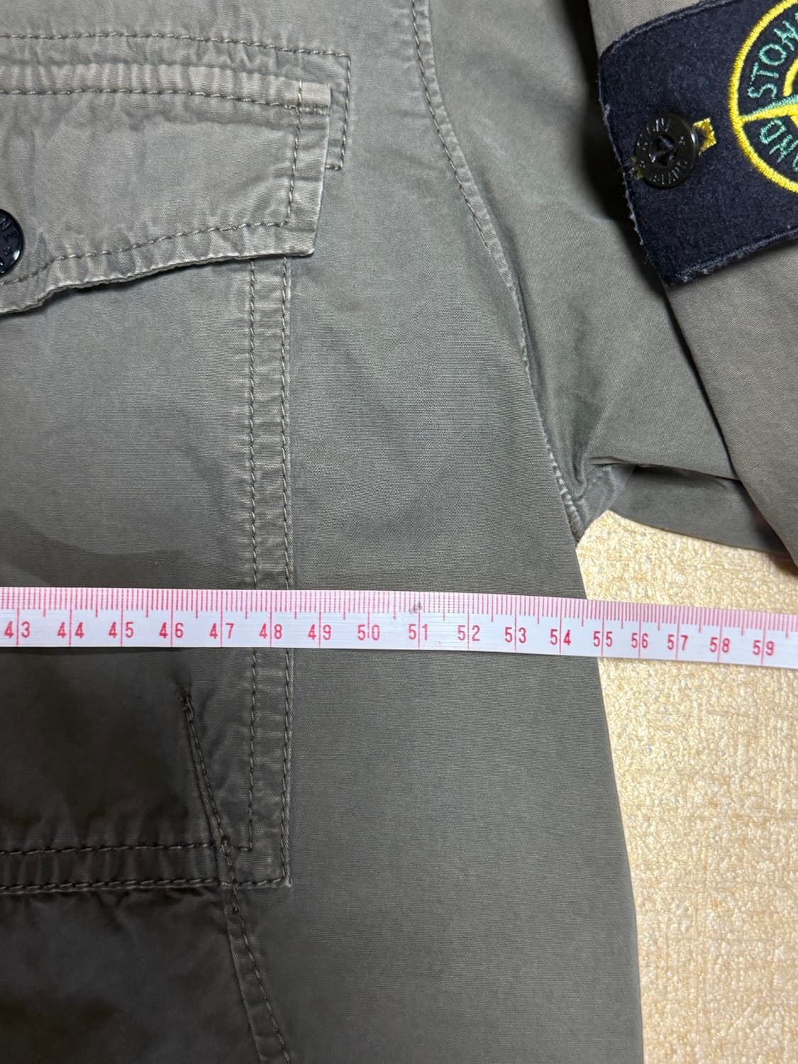 [사이즈 모름]스톤 아일랜드 가먼트 후드 자켓 카키 상품이미지6