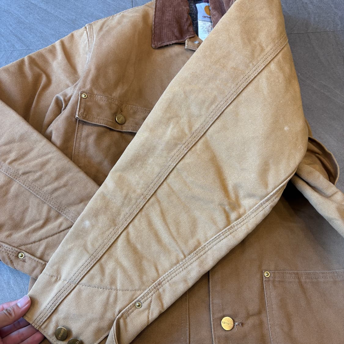 칼하트 정품 미국 생산베이지 덕 초어 자켓 상품이미지7