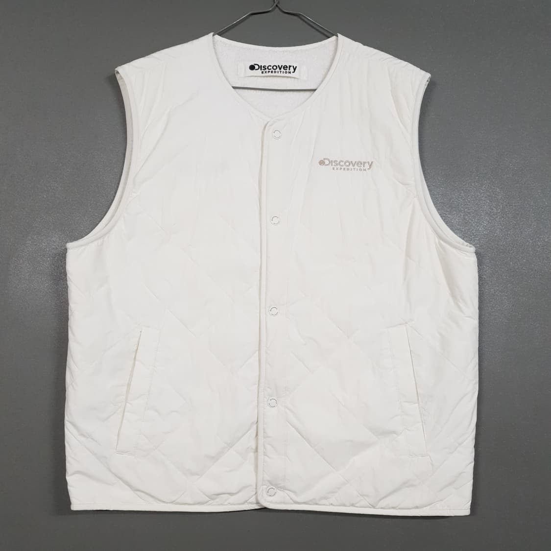 XL) 디스커버리 신형 21ss 리버서블 양면 퀼팅 쉐르파 플리스 베스트 상품이미지1