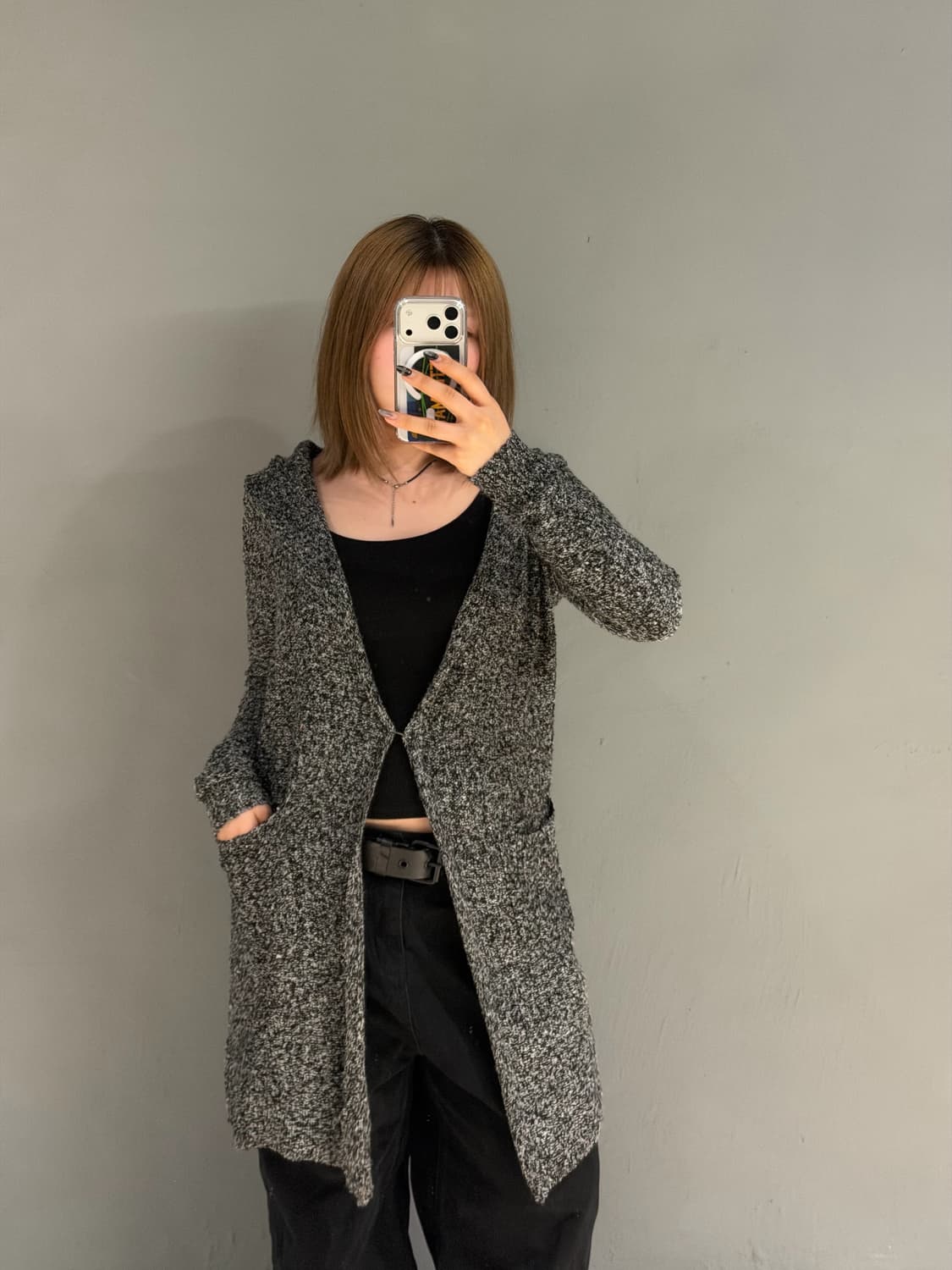 bokashi pocket hood cardigan 상품이미지3