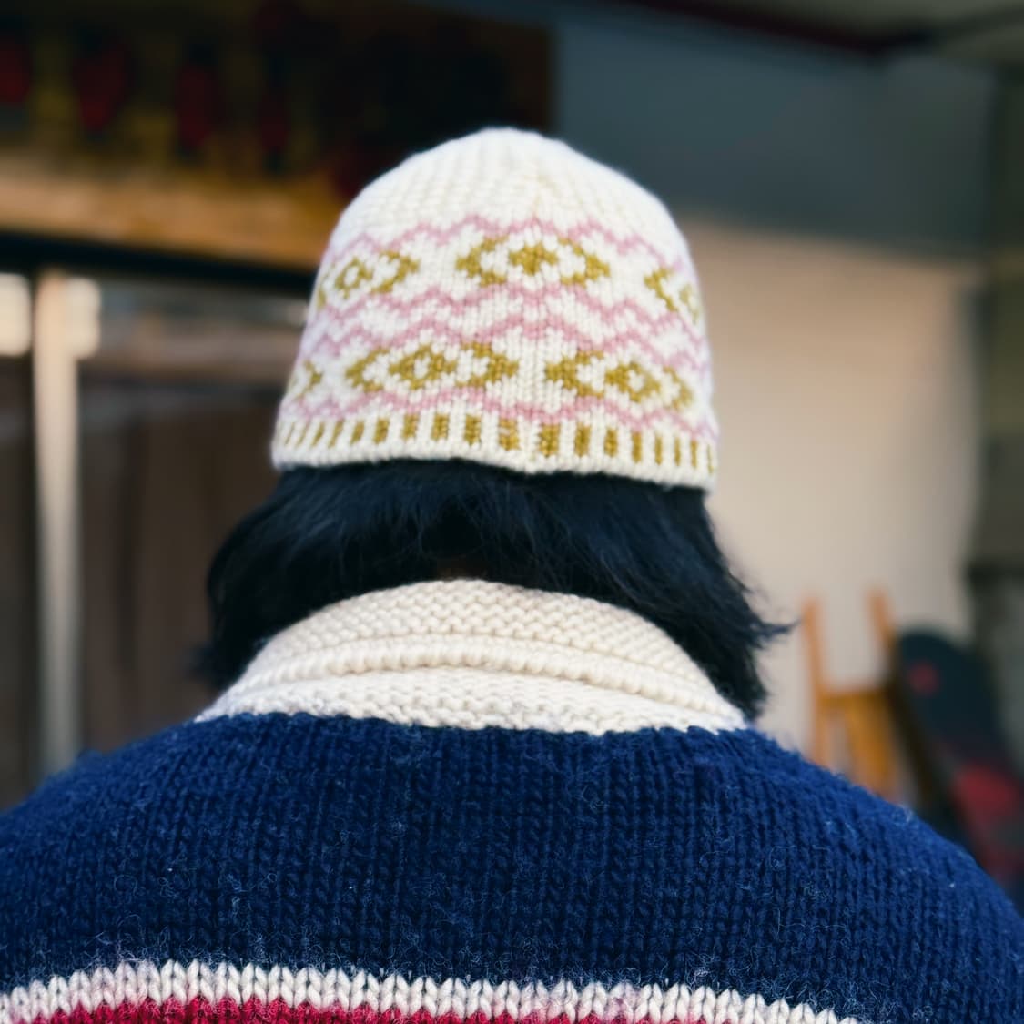 핸드메이드 노르딕 패턴 비니 상품이미지8