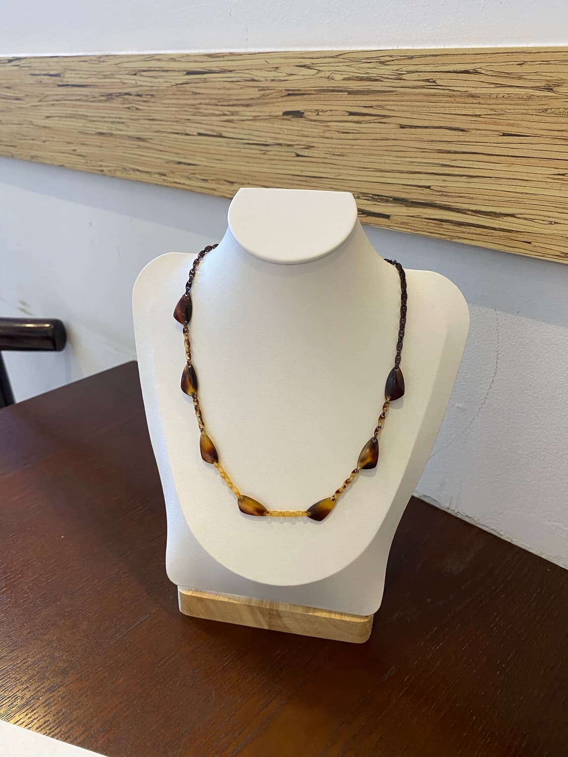 브라운 호피 호마이카 일본 빈티지 목걸이 주얼리  상품이미지1