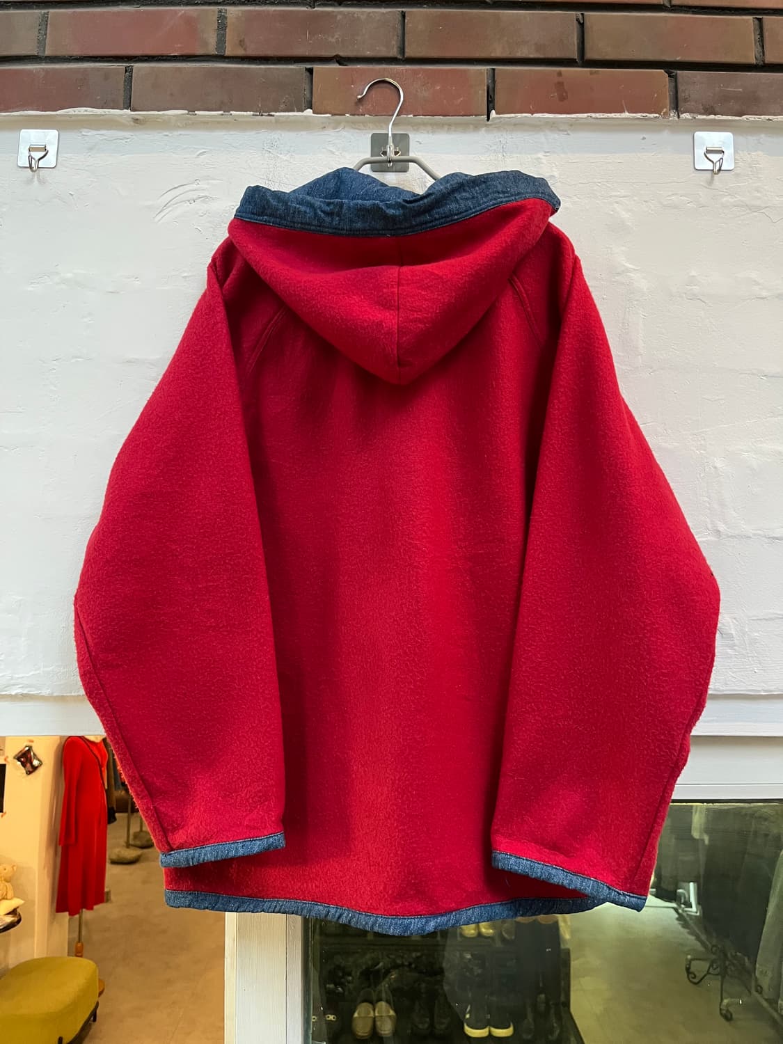 Sports Gear 데님 패치워크 후리스 후드 아노락 M 상품이미지7