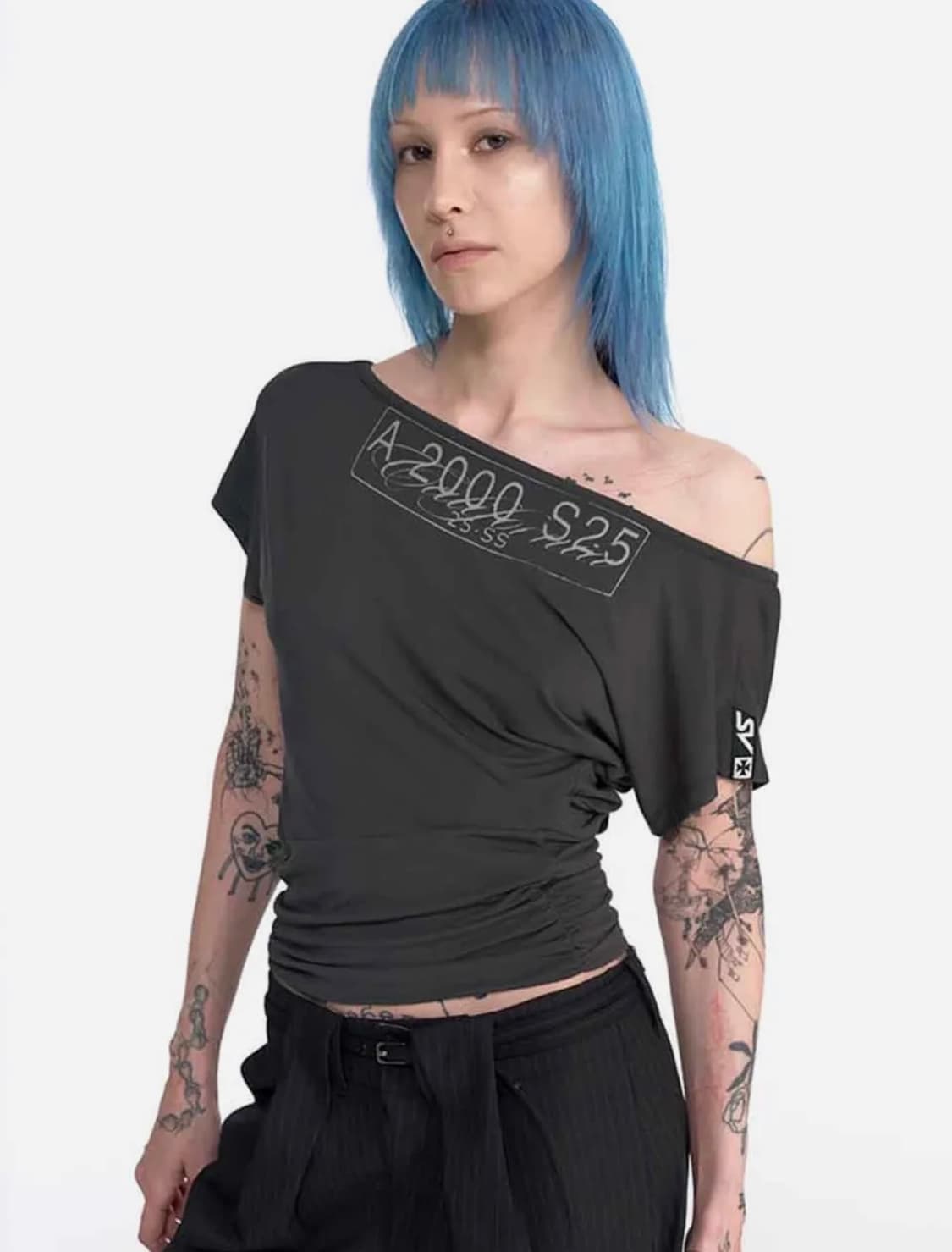 2000 아카이브스 |  CAR PLATE DRAPED TOP 상품이미지1