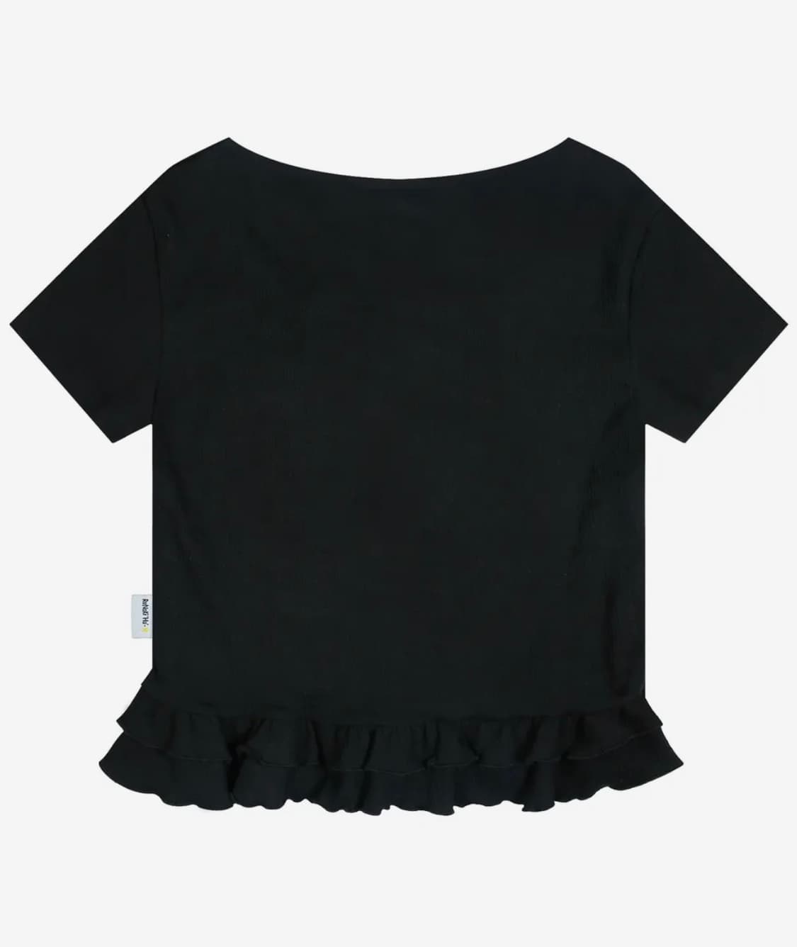 루나키후 엑스톤즈 우먼프릴 레이어드 스퀘어넥 숏슬리브 (BLACK) 상품이미지2