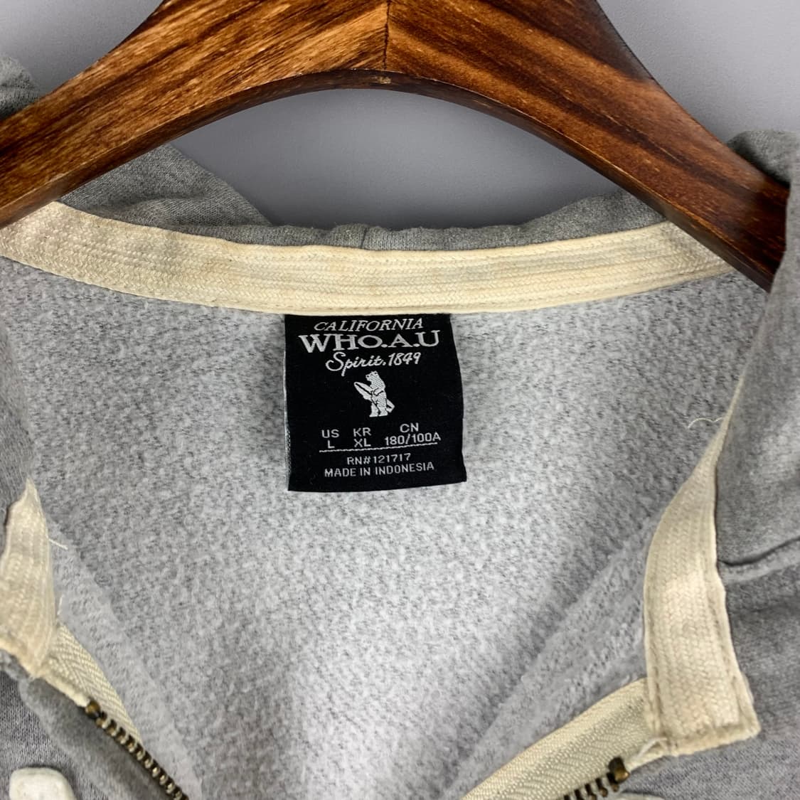 후아유 y2k 와투케 그레이 후드집업 상품이미지7