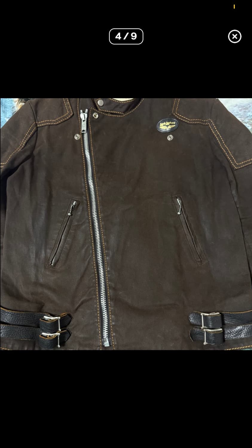 [L]준야와타나베×루이스레더 03AW 브라운 몰 4 스킷 라이더 자켓 상품이미지4