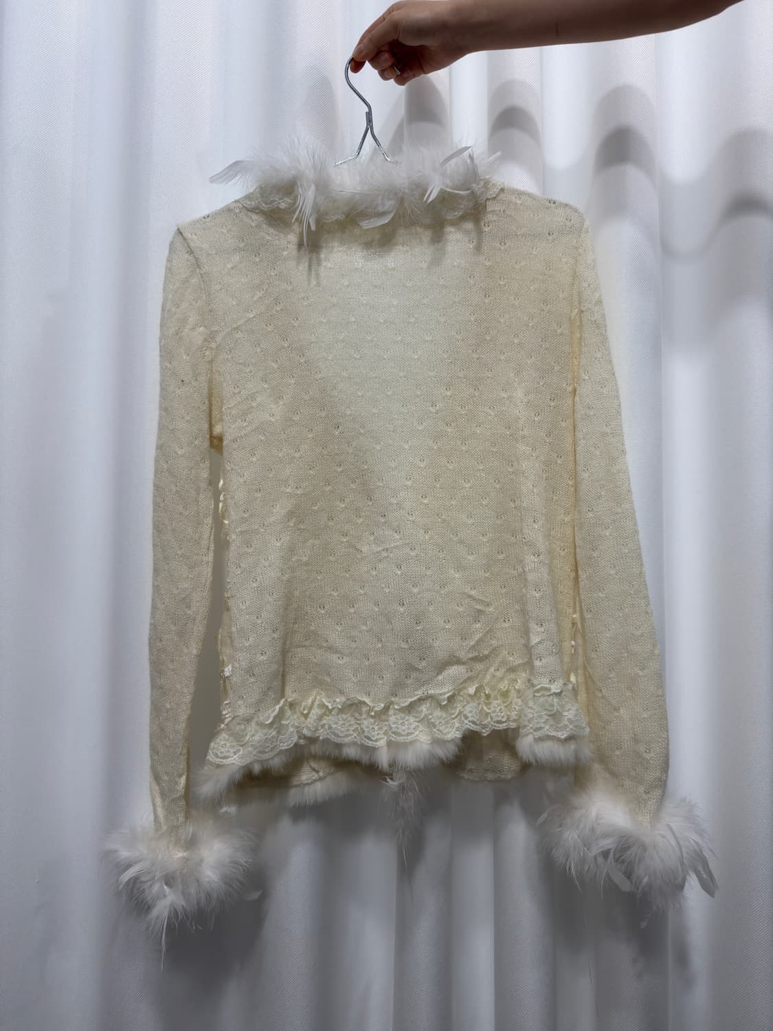 white fur fairy cardigan 상품이미지8
