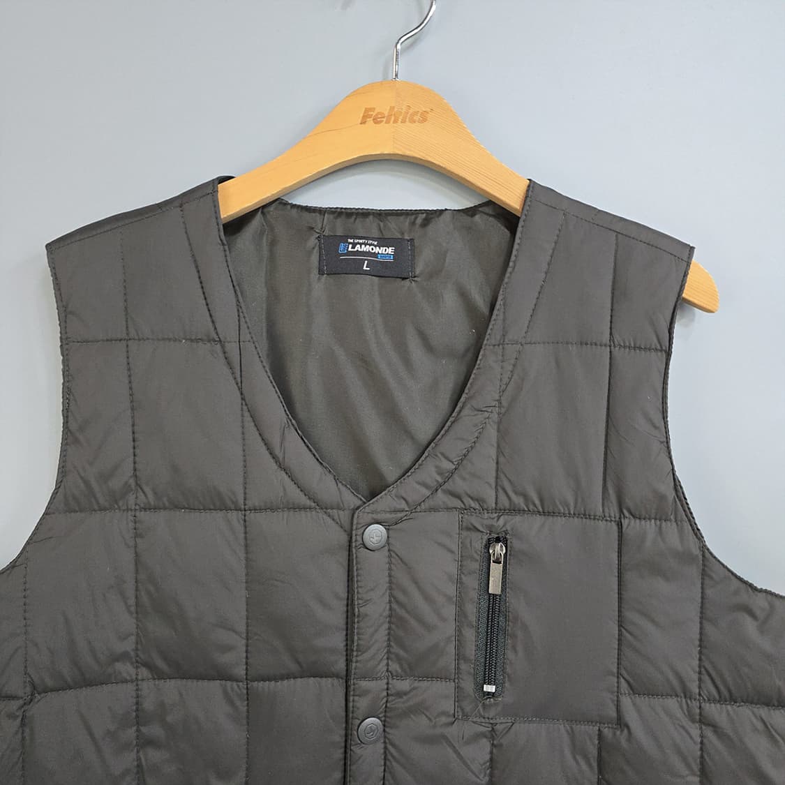 라몽드 경량 다운 조끼 카키 L 상품이미지2