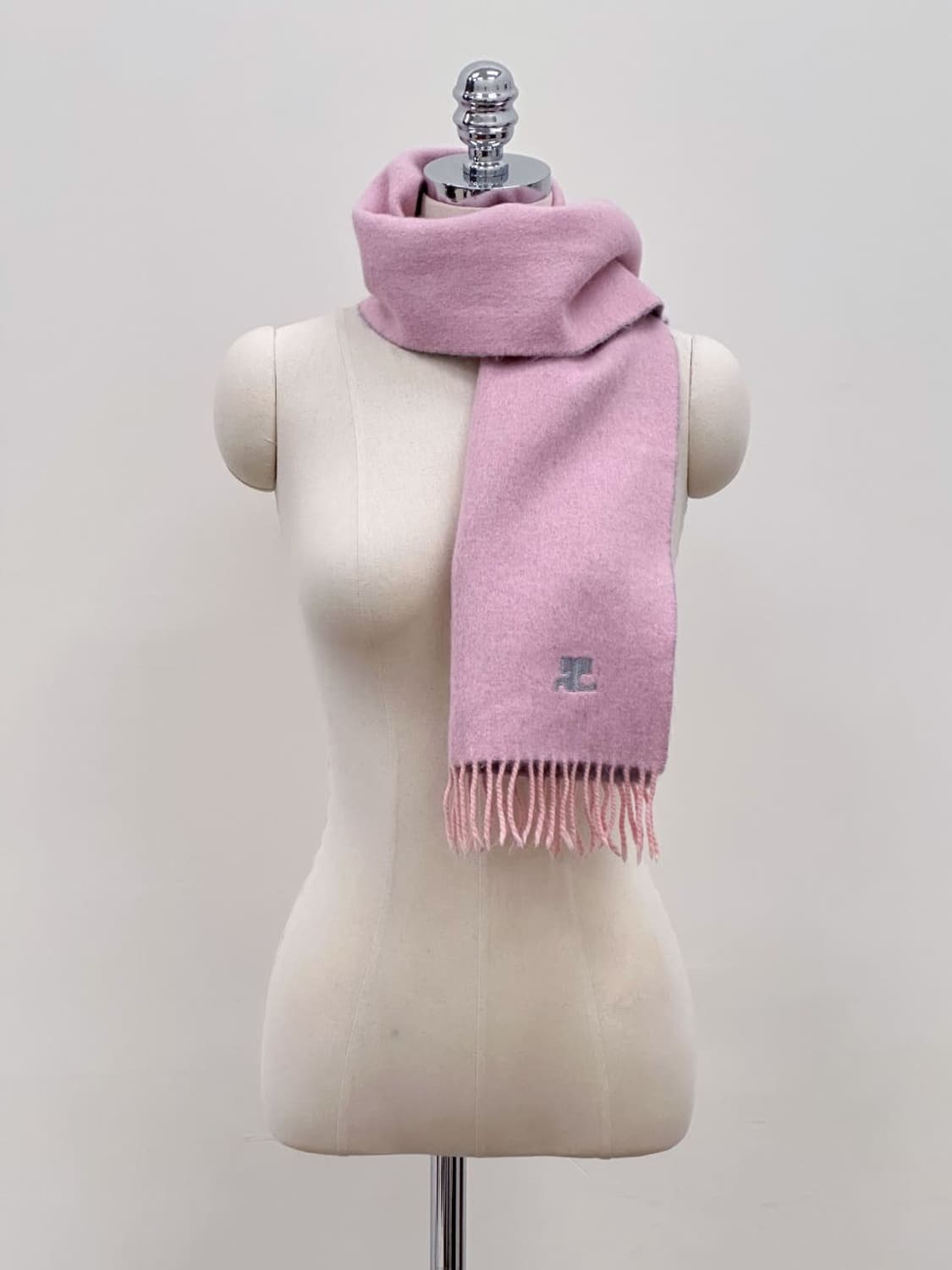 courreges / 꾸레쥬 핑크 울 머플러  상품이미지9