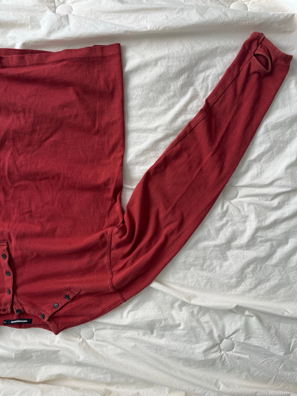 해칭룸 더블 헨리넥 레드 상품이미지4