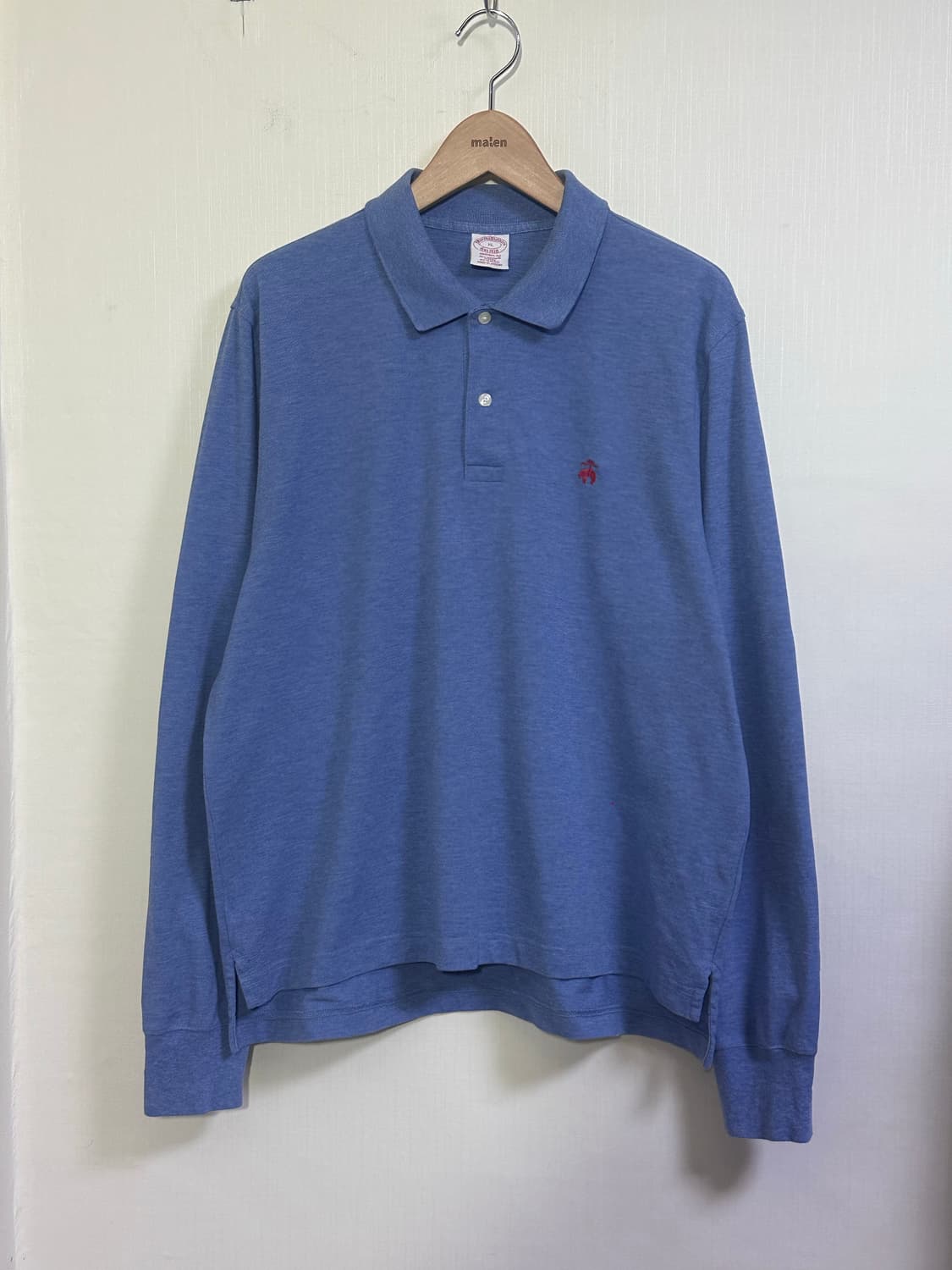 새상품급23SS) 브룩스브라더스 카라 니트 XL/메디슨핏/블루 상품이미지2