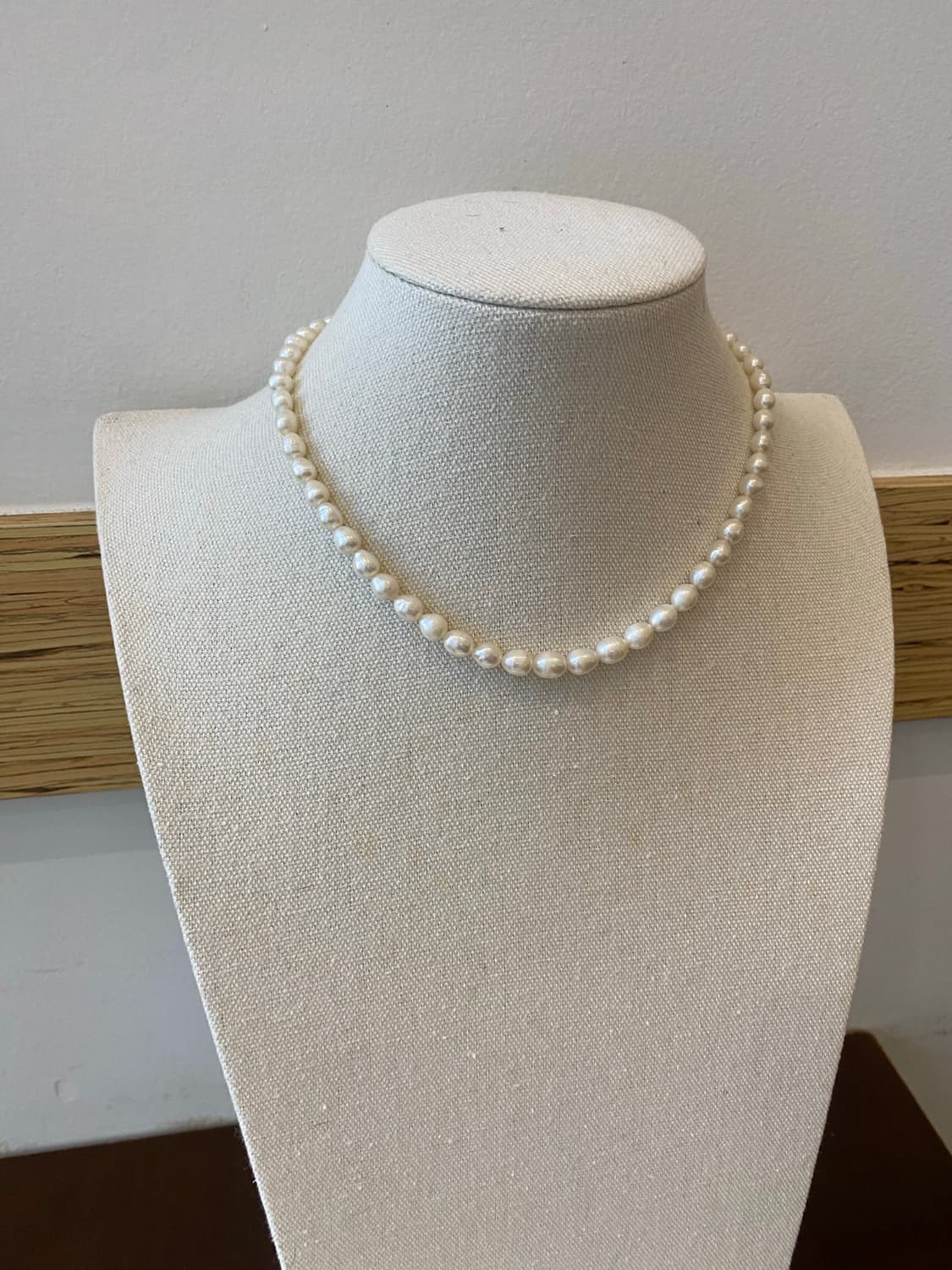 일본수입 못난이 진주 담수 진주 목걸이 상품이미지2