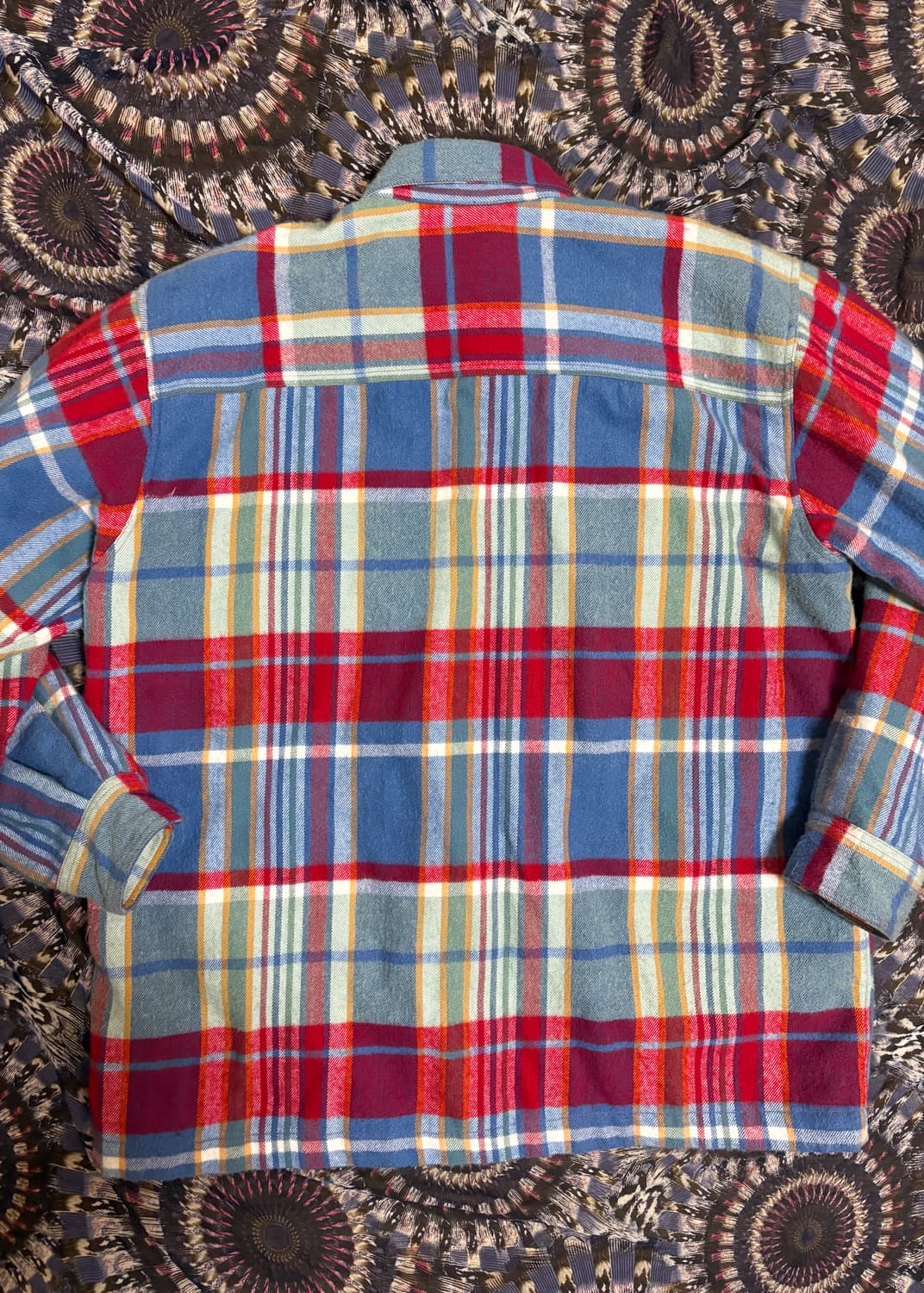 Vintage 블루 체크 퀄팅 셔츠 자켓 상품이미지2