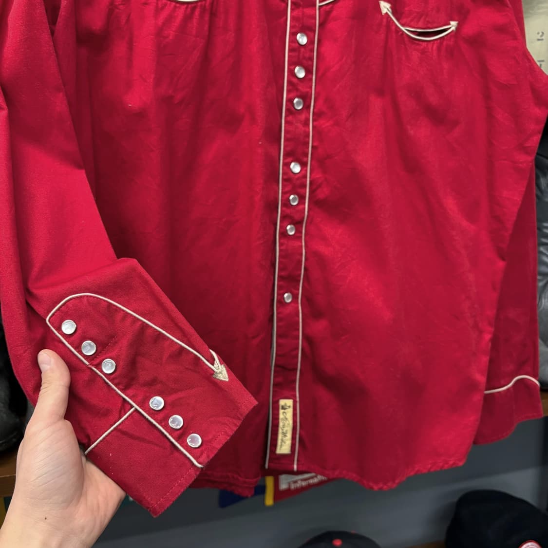 90s 래리마한 카우보이 컬렉션 파이핑 요크컷 로데오 셔츠 N575 상품이미지4