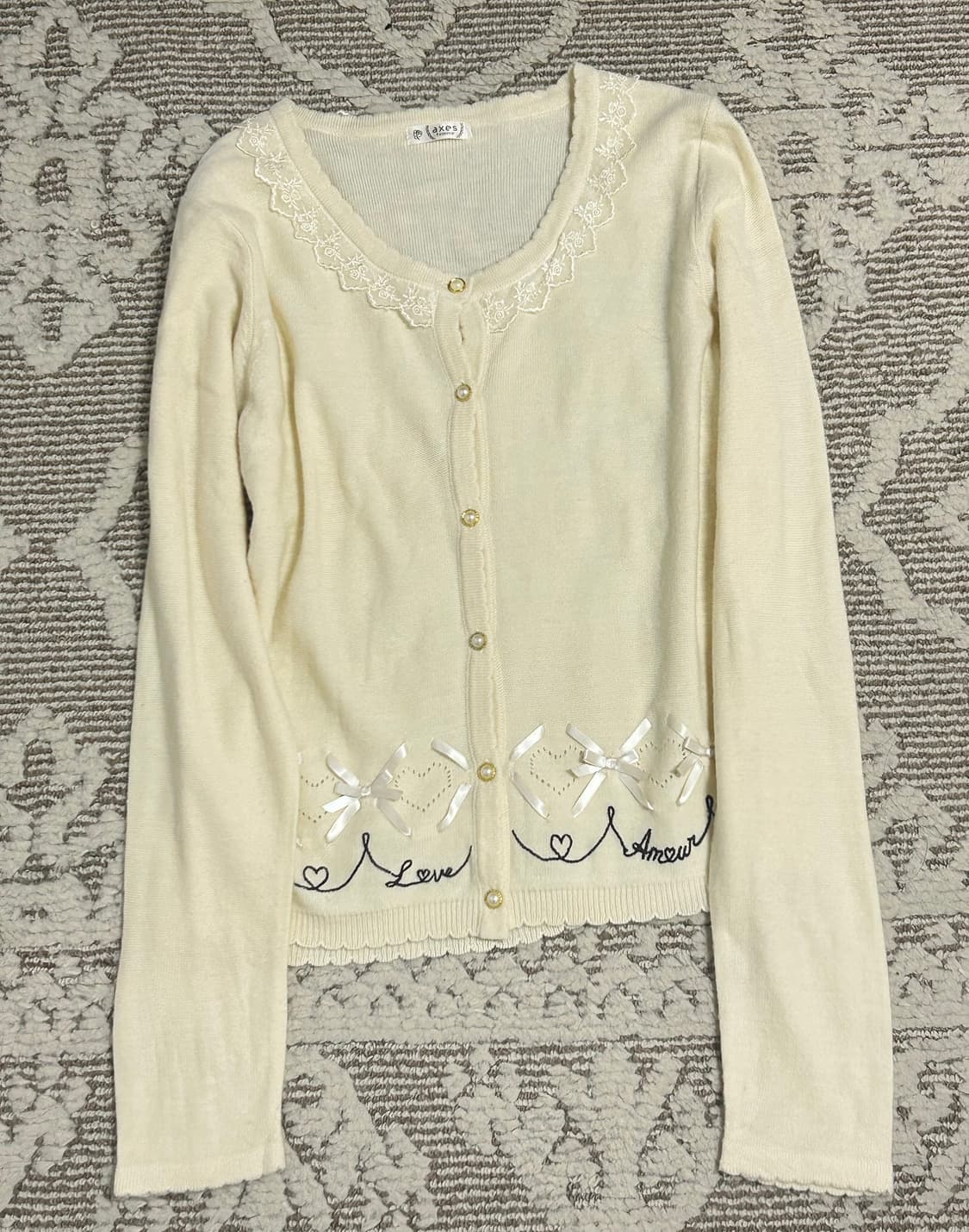 엑시즈팜 레이스 리본 가디건 로걀 모리걸 페어리 상품이미지1