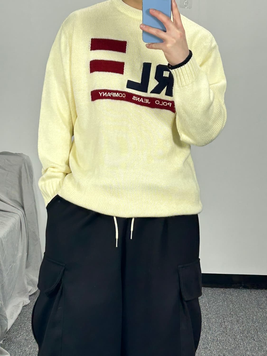 폴로 랄프로렌 진스 성조기 아이보리 코튼 니트 상품이미지2