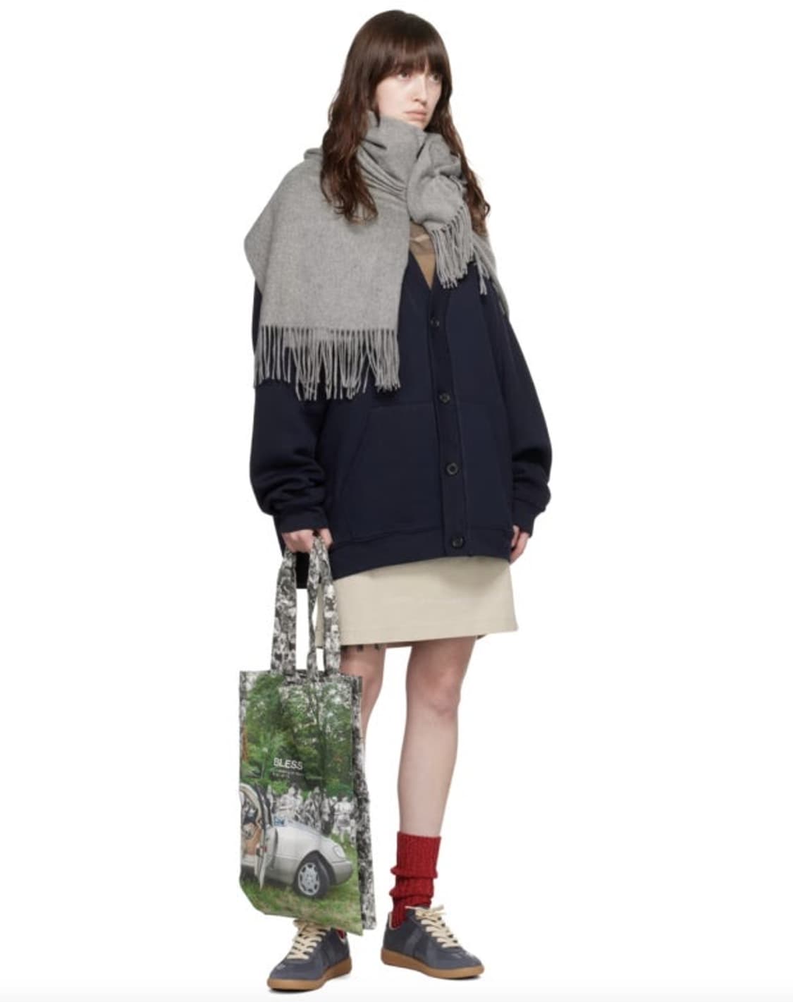 블레스 캐시미어100 머플러 상품이미지1