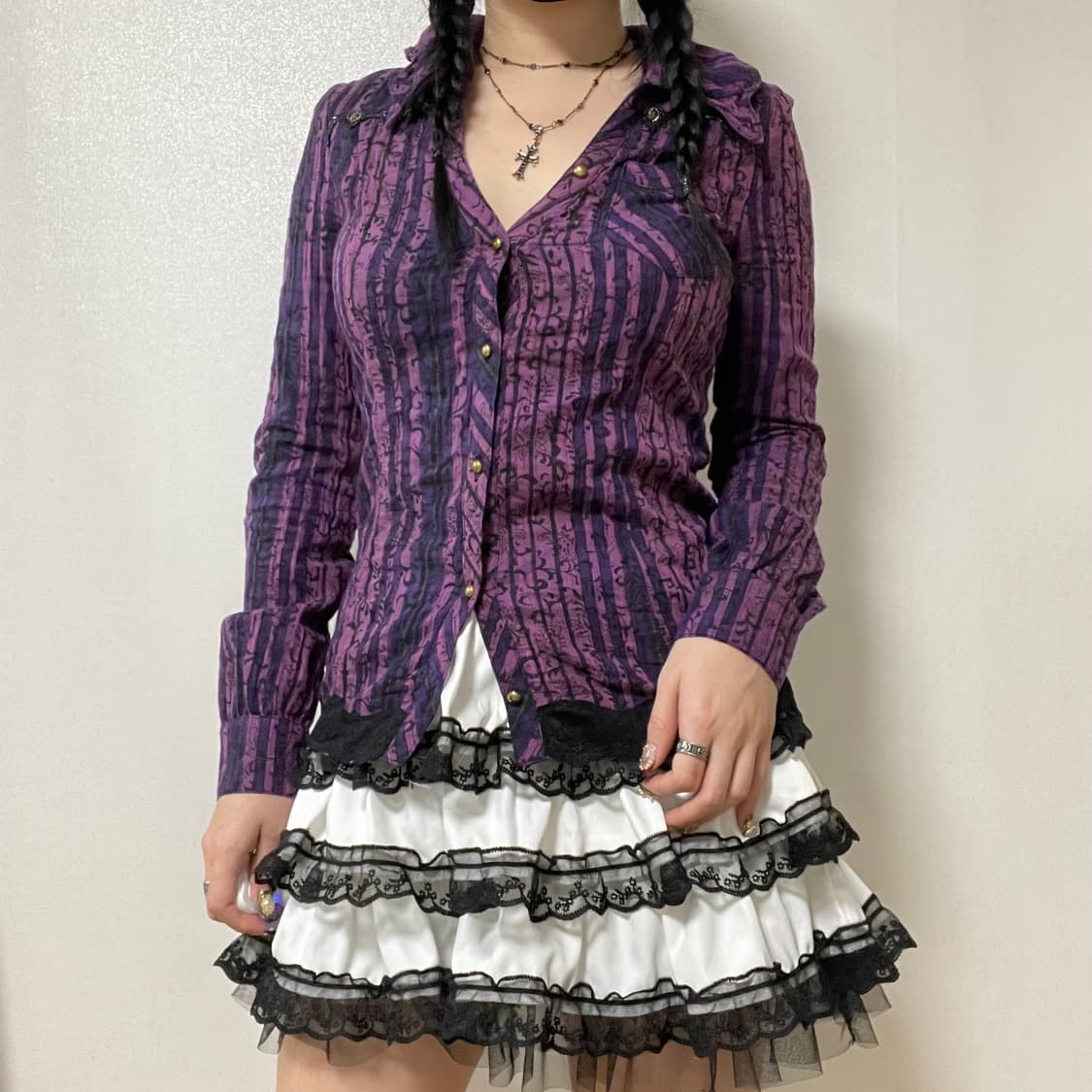 Purple Gothic Punk Blouse 상품이미지7