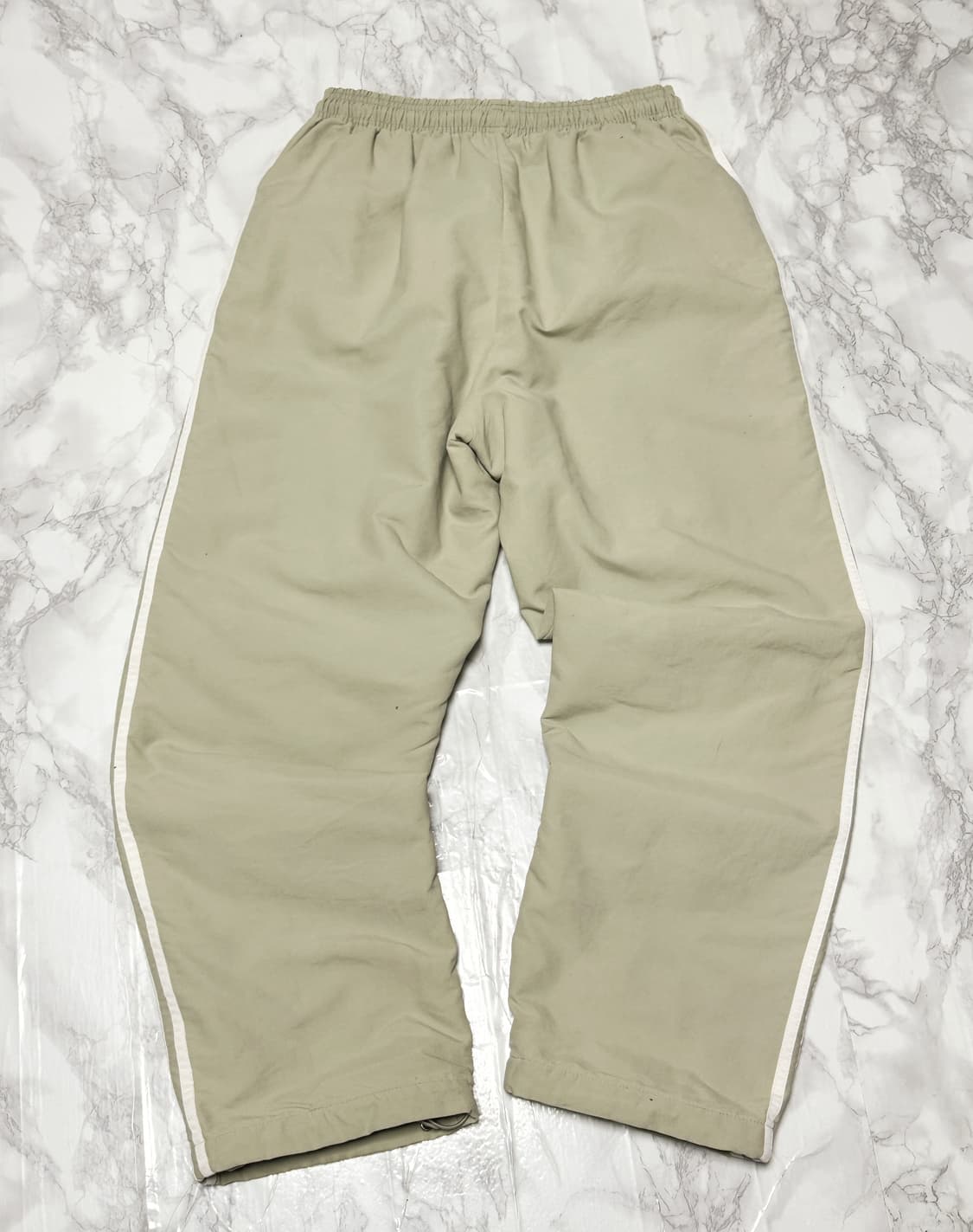 아디다스 삼선 오트밀베이지 트랙팬츠 바람막이 와이드 바지 상품이미지4