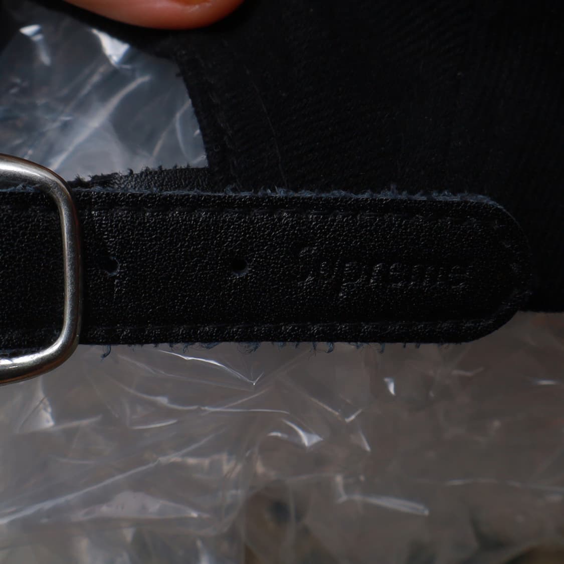 Supreme 슈프림 캠프캡 트윌 레더 스트랩 블랙 상품이미지3