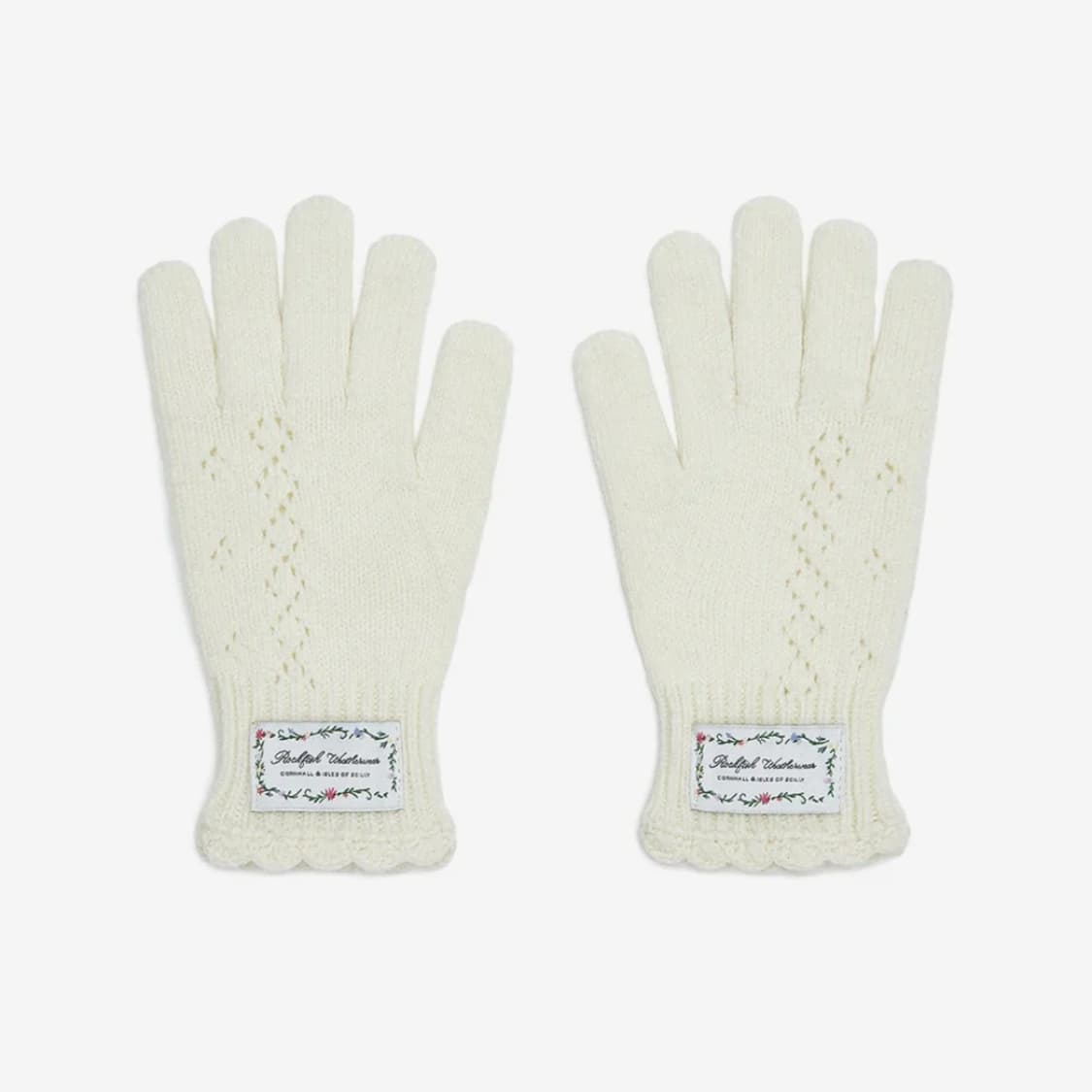 새상품) 락피쉬웨더웨어 레이스 니트 장갑 아이보리 상품이미지1