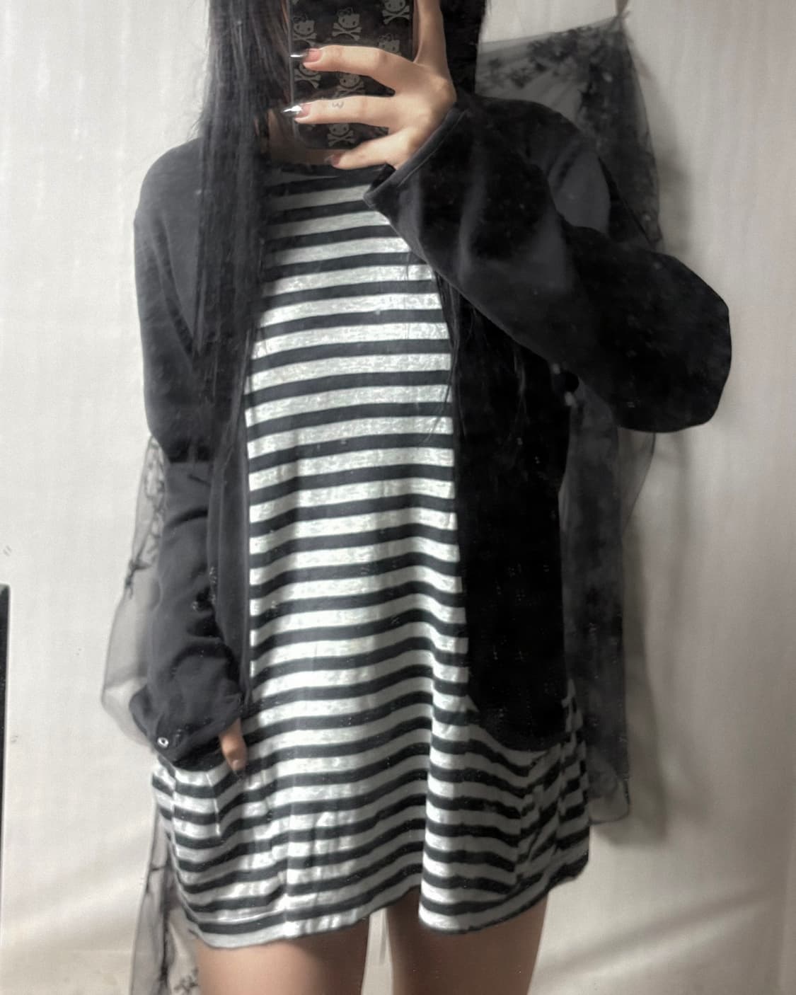 펑크 y2k 스트라이프 롱슬리브  상품이미지2