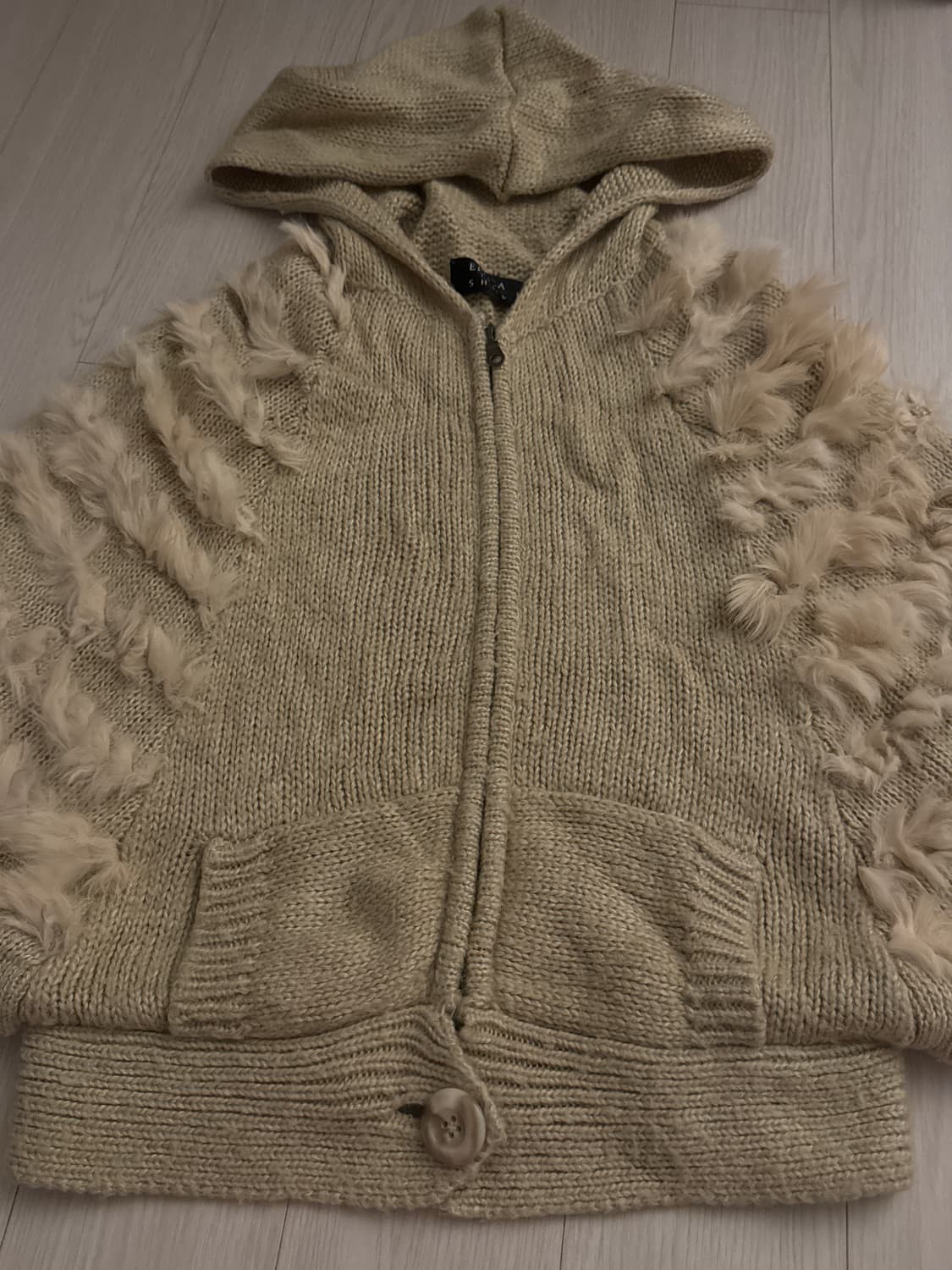 모리걸 빈티지 디스트로이드 퍼후드 상품이미지1