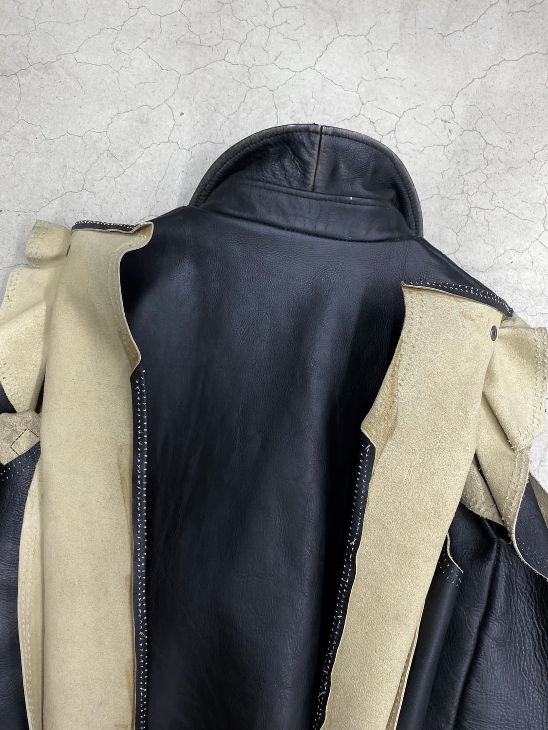 마르지엘라 x H&M 12SS 디컨스트럭티드 레더 자켓 상품이미지9