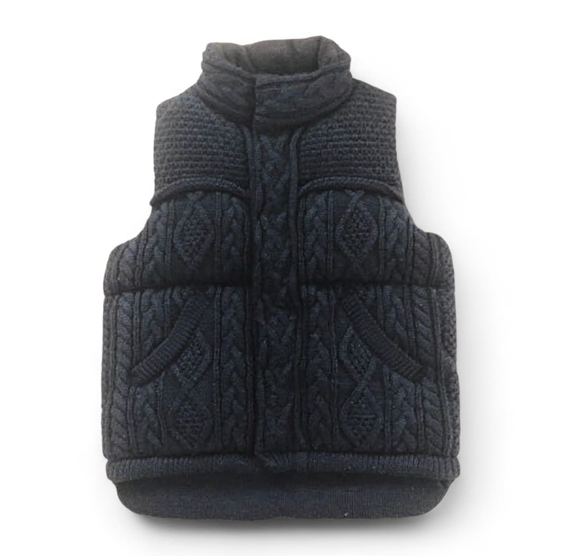 미하라 야스히로 캐이블 니트 다운 베스트 상품이미지1