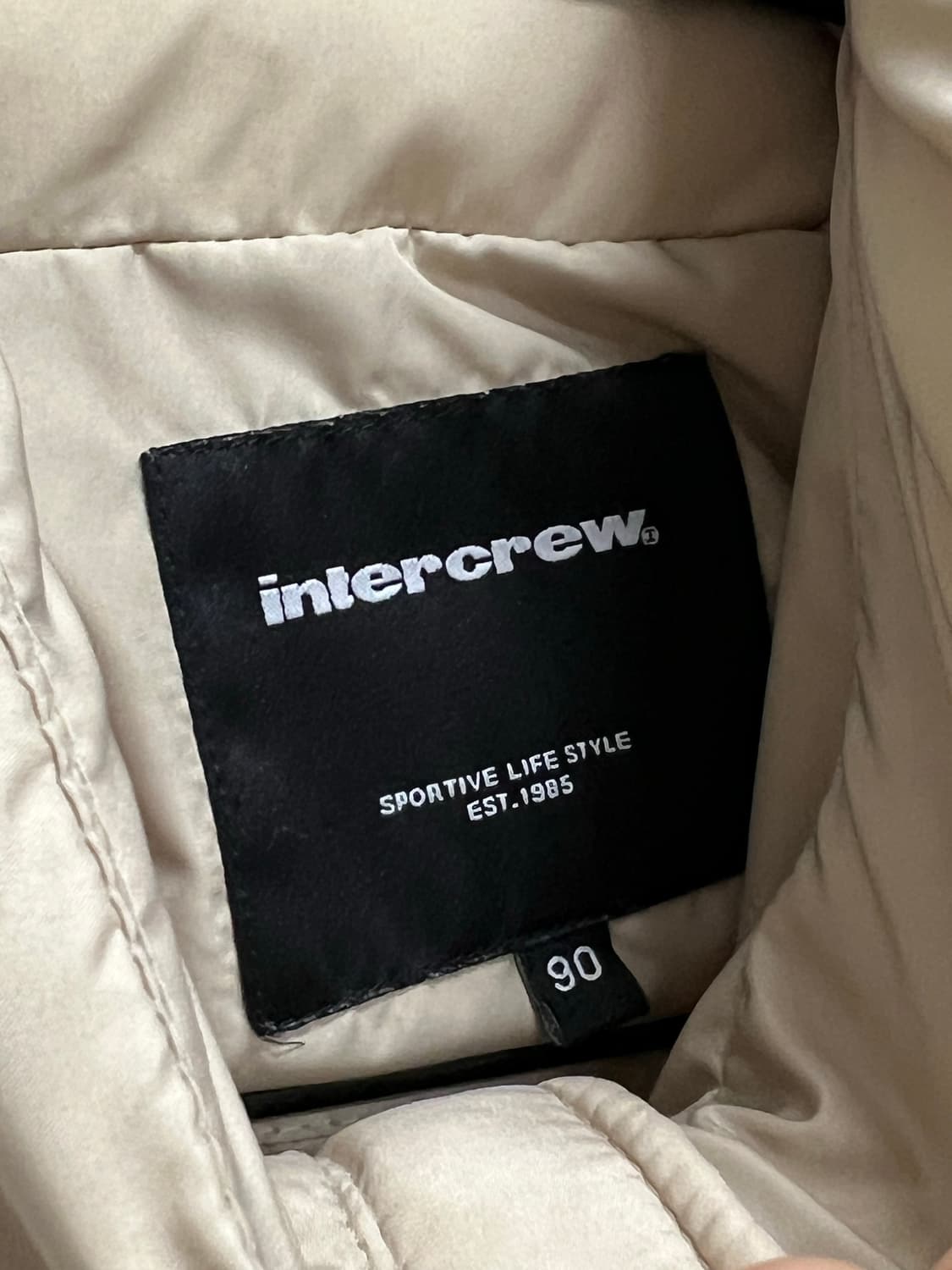 인터크루 푸퍼 솜 패딩 베이지 상품이미지4