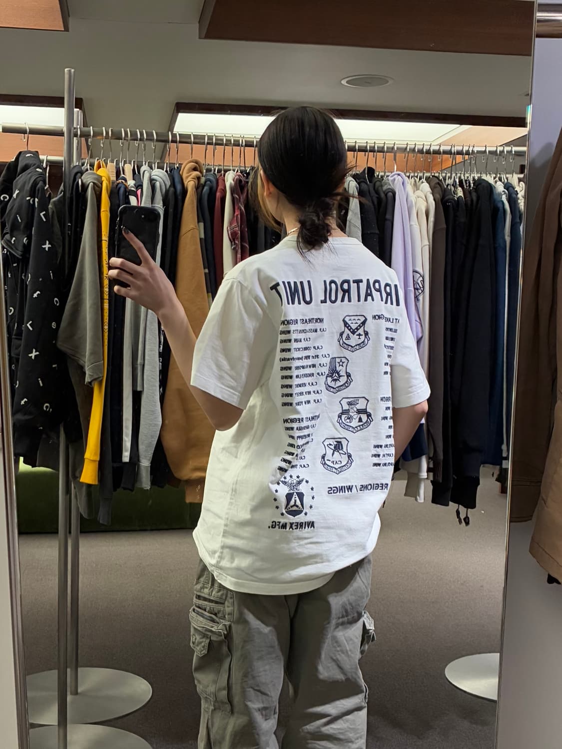 XL)AVIREX 빈티지 후면 자수 그래픽 반팔 상품이미지2